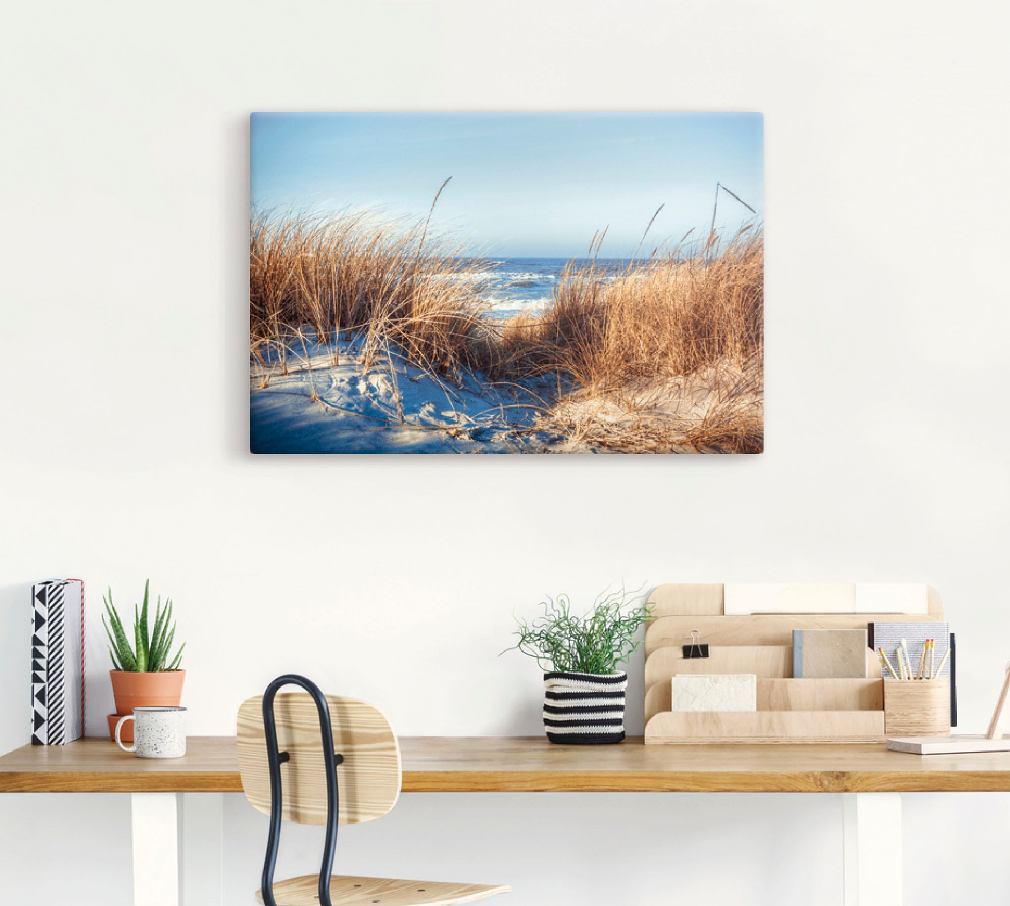 Artland Wandbild »Am Strand«, Strand, (1 St.), als Leinwandbild, Poster in verschied. Grössen