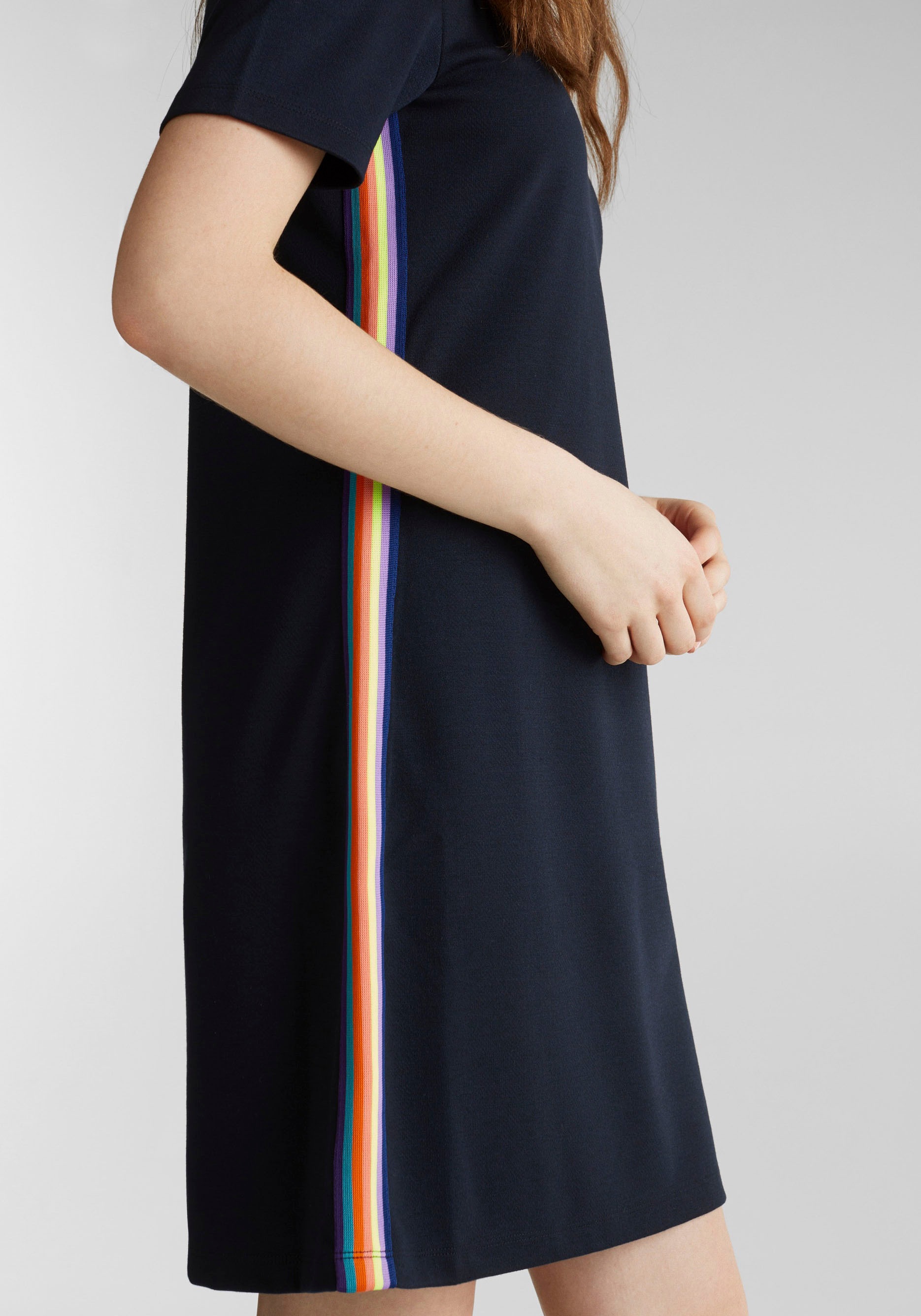 Image of edc by Esprit Jerseykleid, mit seitlichem Regenbogen-Tape bei Ackermann Versand Schweiz
