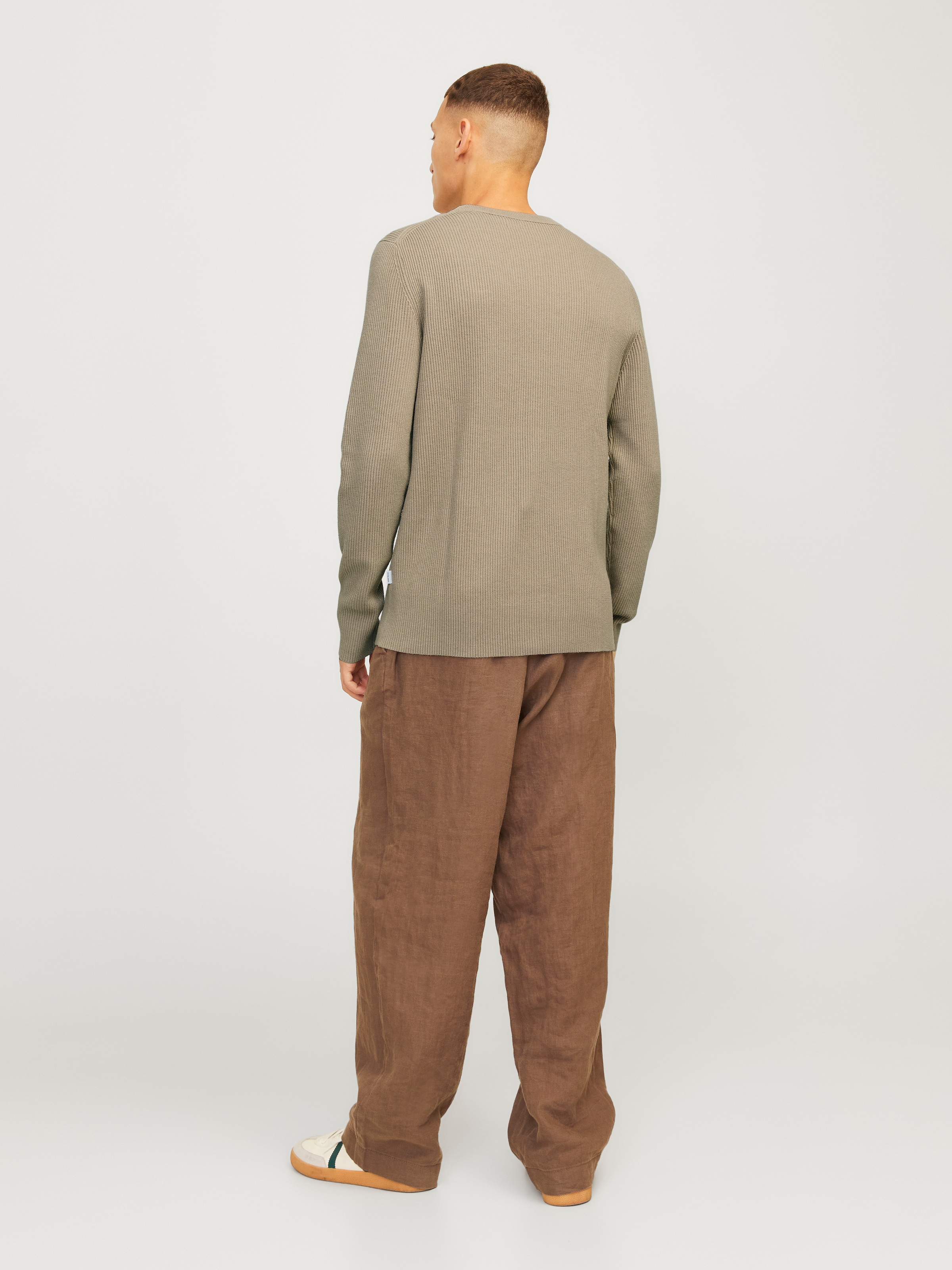 Jack & Jones Pull à col rond »JJEPERFECT – Pullover mit pflegeleichter Qualität, Structure Fit« unifarben, modisch, regular fit, Strick, Rundhals