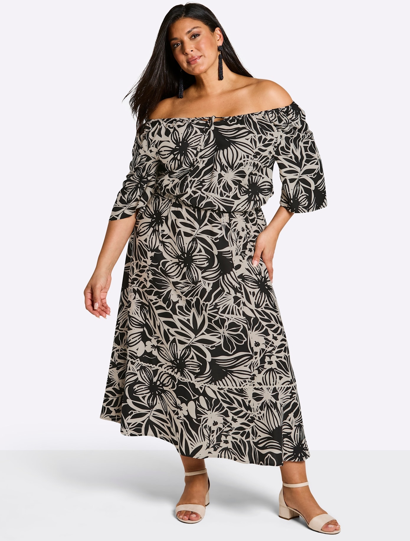 Image of Sheego Maxikleid "Maxikleid" Ohne Taschen