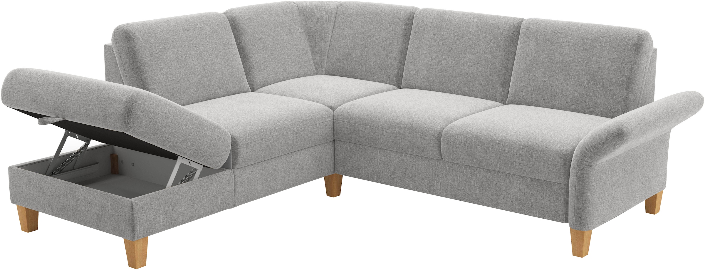 Home affaire Ecksofa »Rochelle, L-Form«, wahlweise mit Armteilverstellung, Bettfunktion und Bettkasten