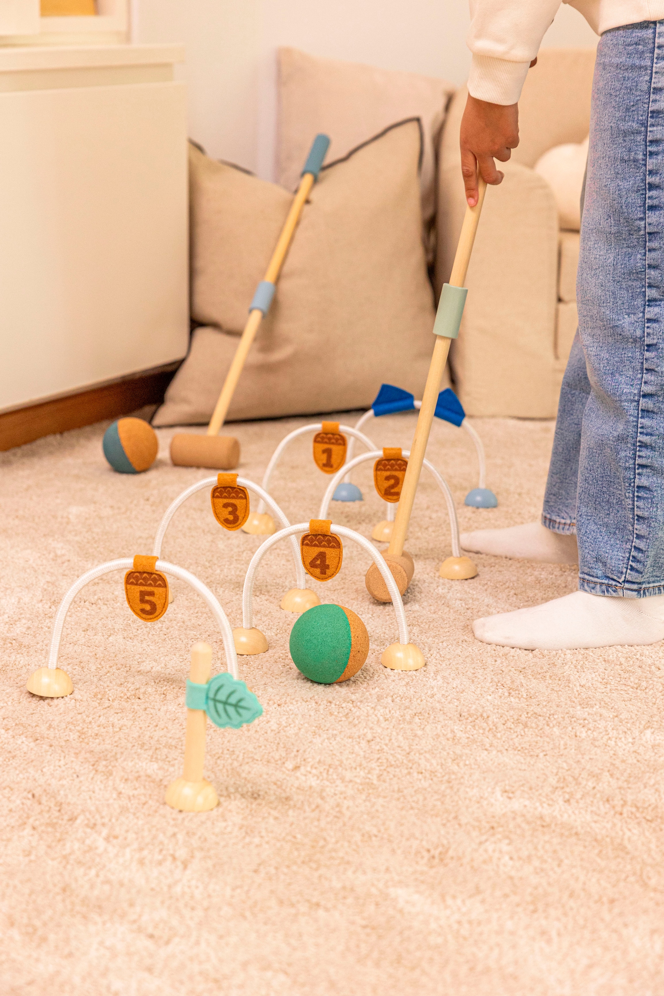 KORKO Jeu »Krocket-Set, Mini Mallets​« Made in Europe