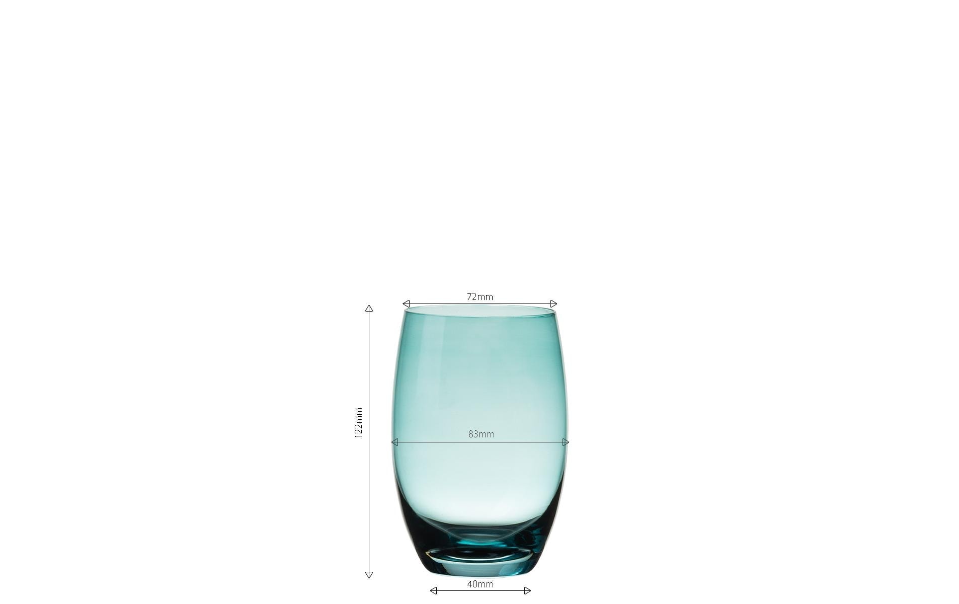   Set de verres »Lunasol Optima Color Tumbler 460 ml Barrel«