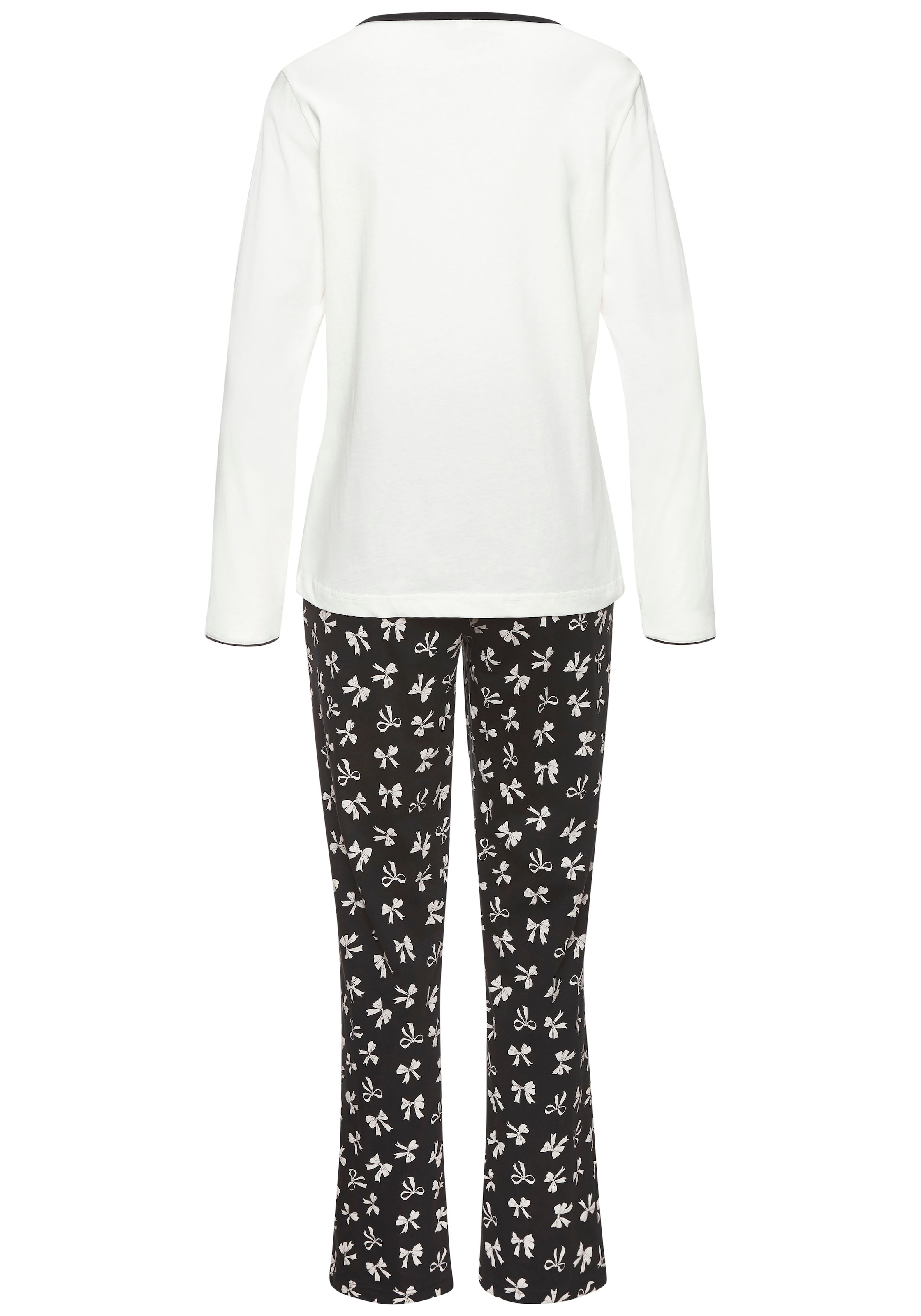 Vivance Dreams Pyjama Set, 2 cuis tlg., Mit süssem Schleifenmuster