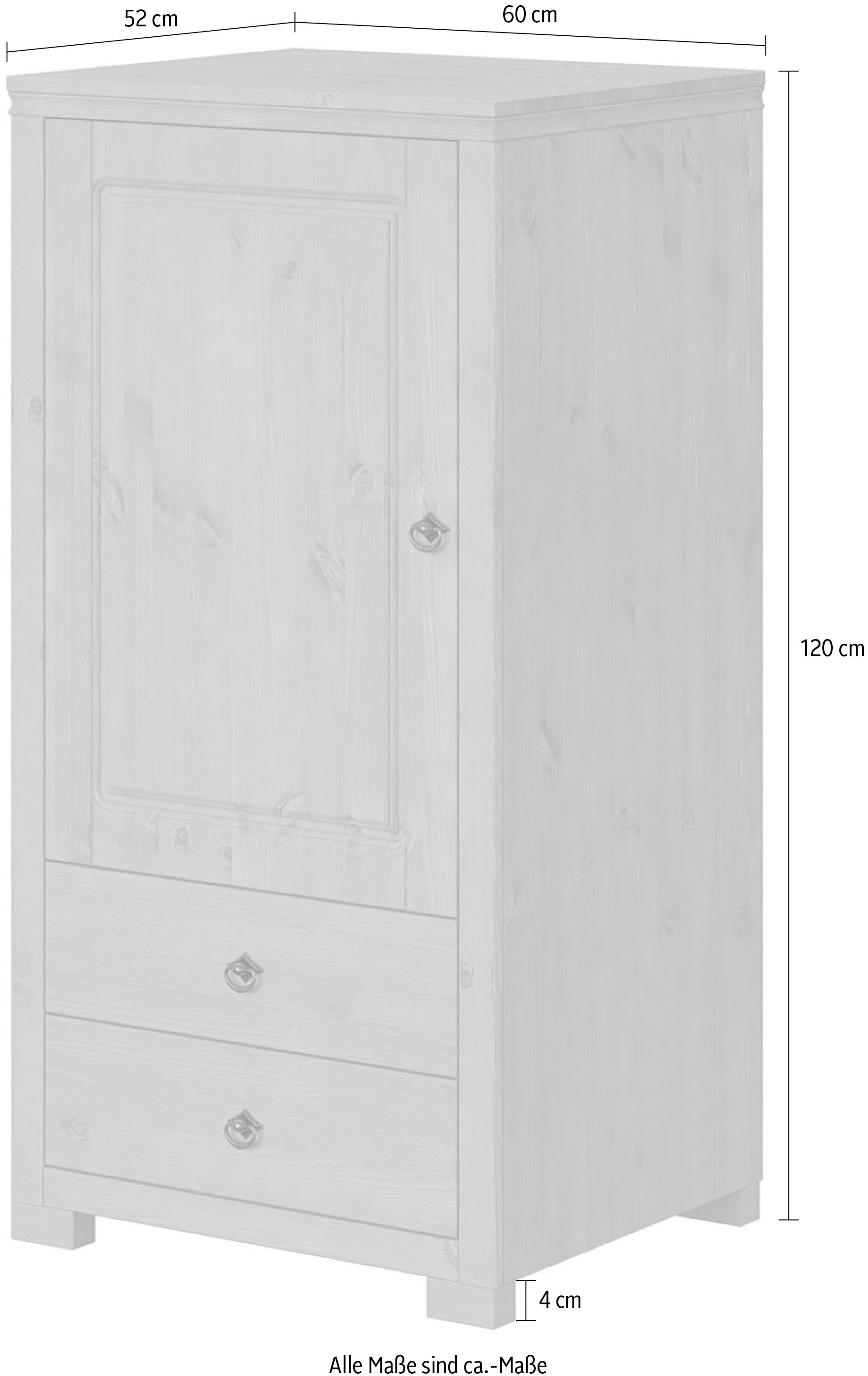 GOODproduct Armoire à linge »Gotland, Schrankmodulsystem, einzeln oder mit der Serie kombinierbar« massive Kiefer, variabel einsetzbar, auch für Dachschrägen