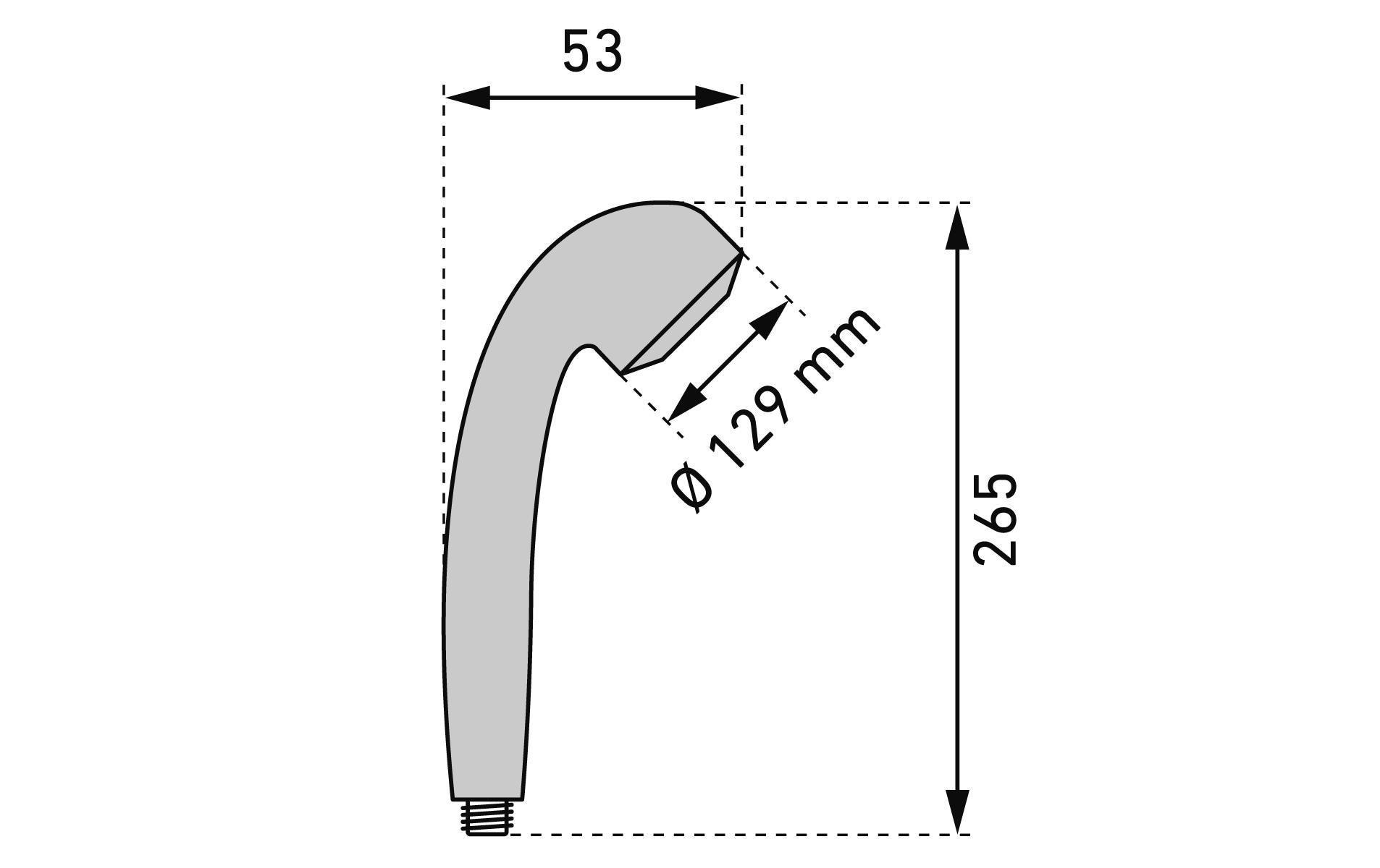 diaqua® Handbrause »Dike PCR, 1/2, Schwarz matt«