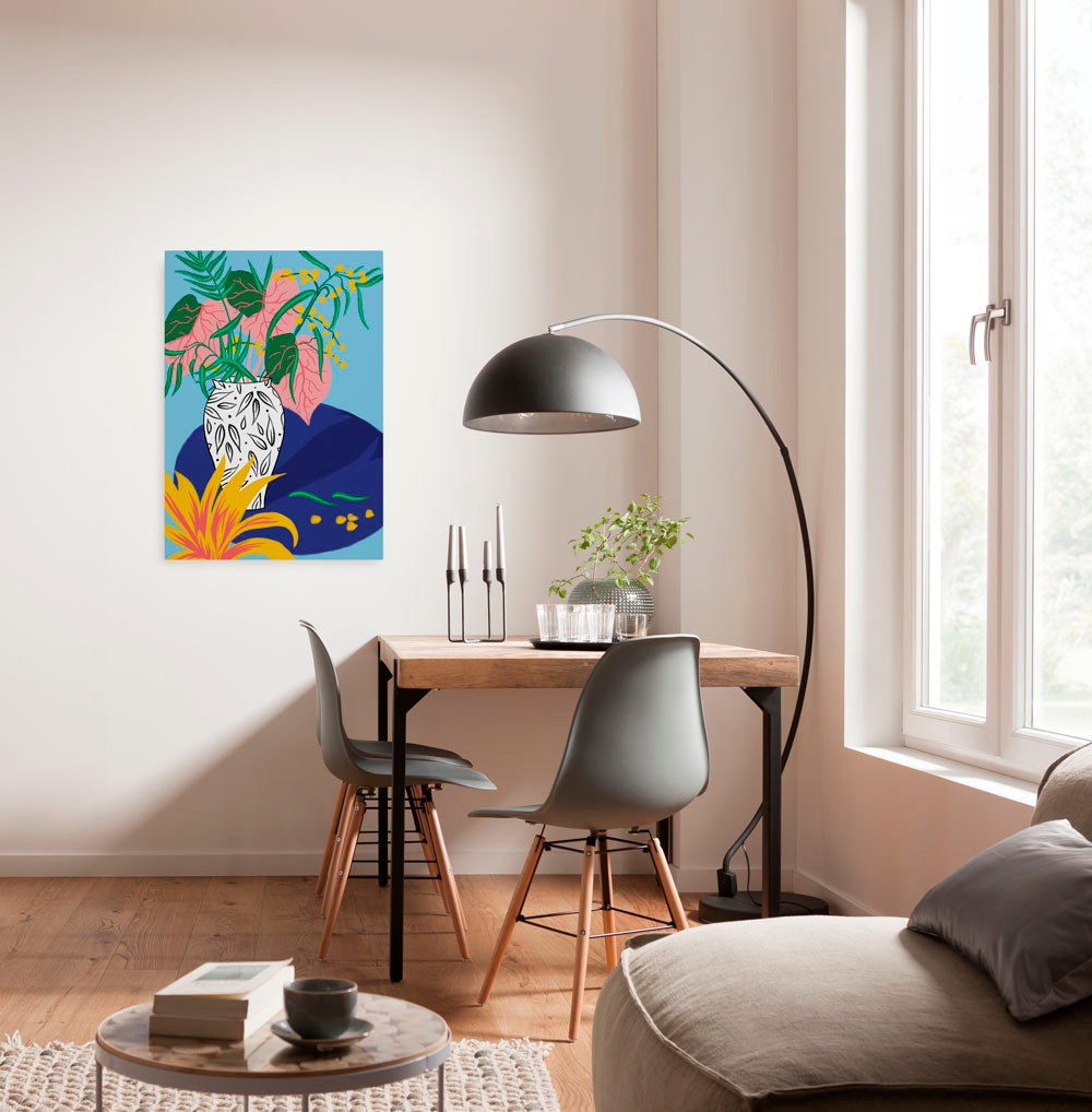 Image of Komar Leinwandbild "Funky Vase - Grösse 40 x 60 cm" Natur 1 Stk. tlg. Keilrahmenbild mi Echtholzrahmen
