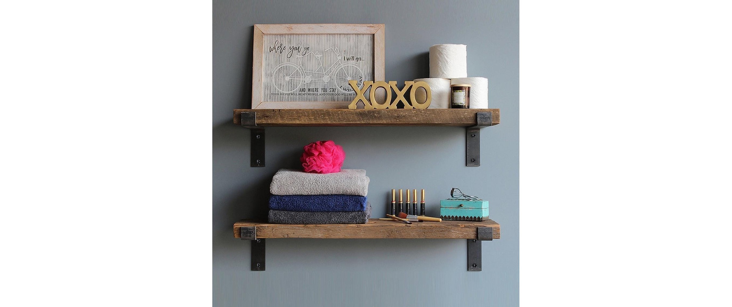 WOODY FASHION Étagère murale »LAM004 2 Stück, 60 x 16 x 14 cm,«