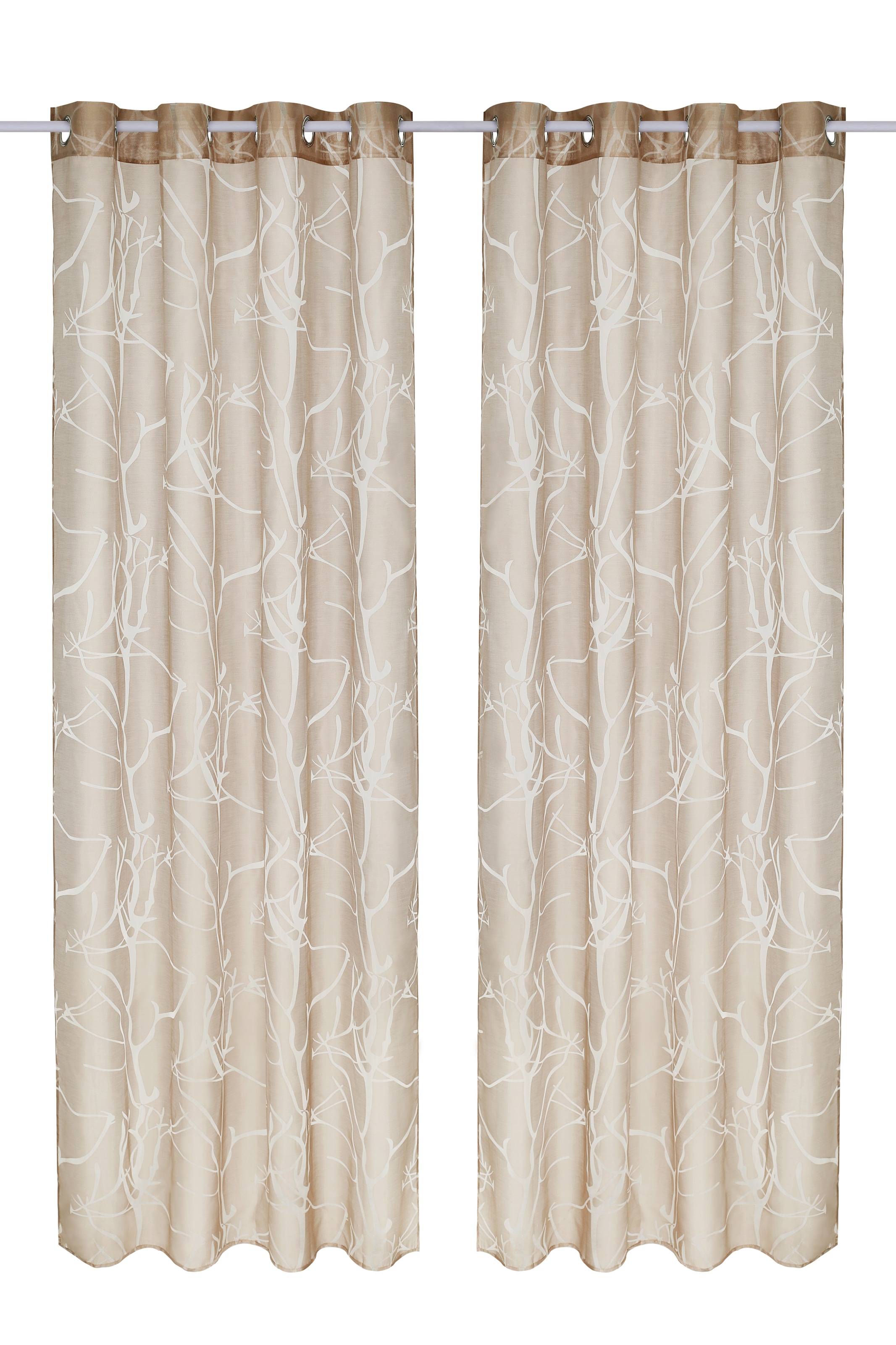 GOODproduct Rideau »Anna, 1 Stück, halbtransparent, Äste-Motiv« Œillet 1 cuis tlg. bestseller, motif branches, viscose, polyester