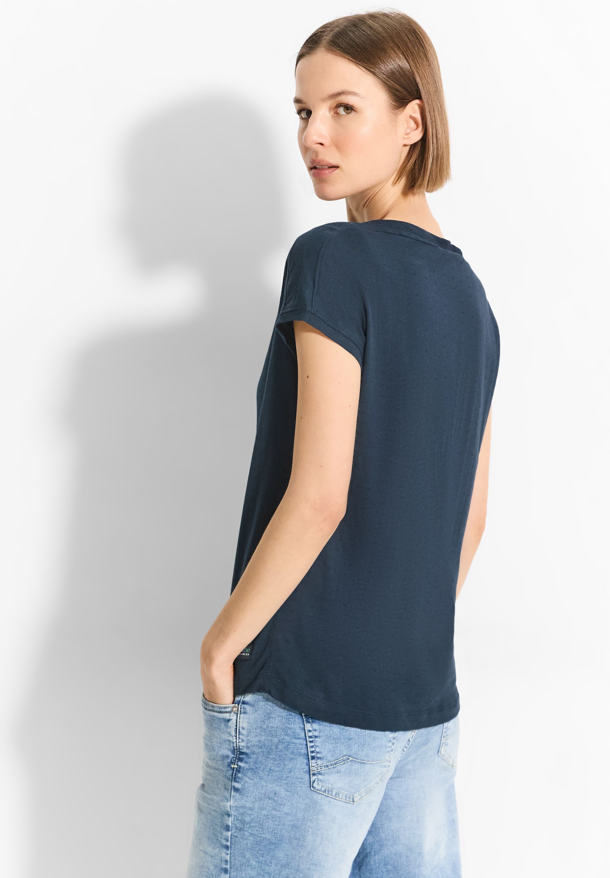 Cecil T-Shirt, mit längerem Hinter-Schnitt