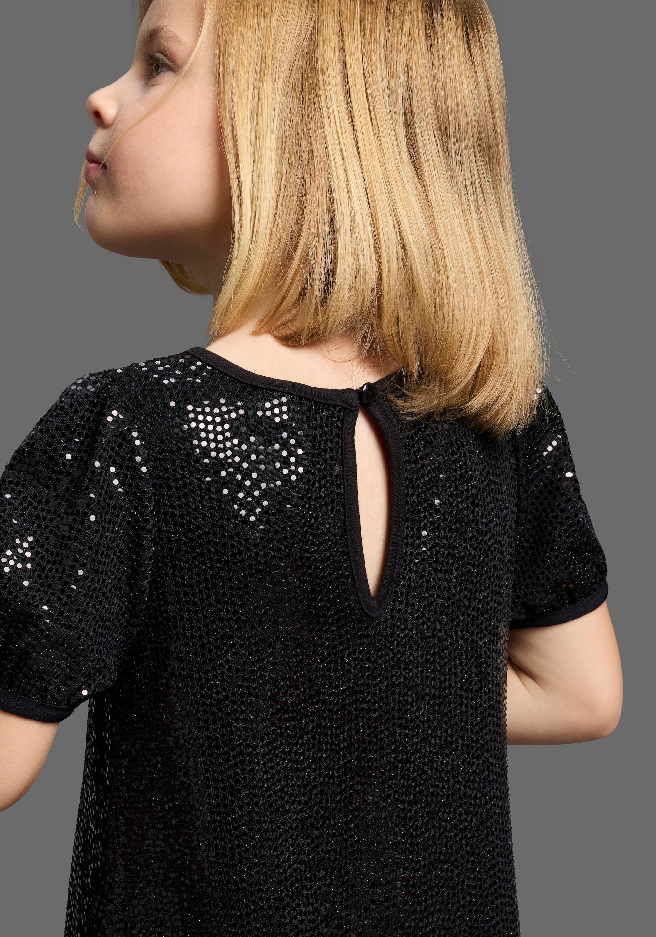 KIDSWORLD Robe en jersey »Shirtkleid in Pailletten-Allover-Design« Shirtkleid in Pailletten-Optik