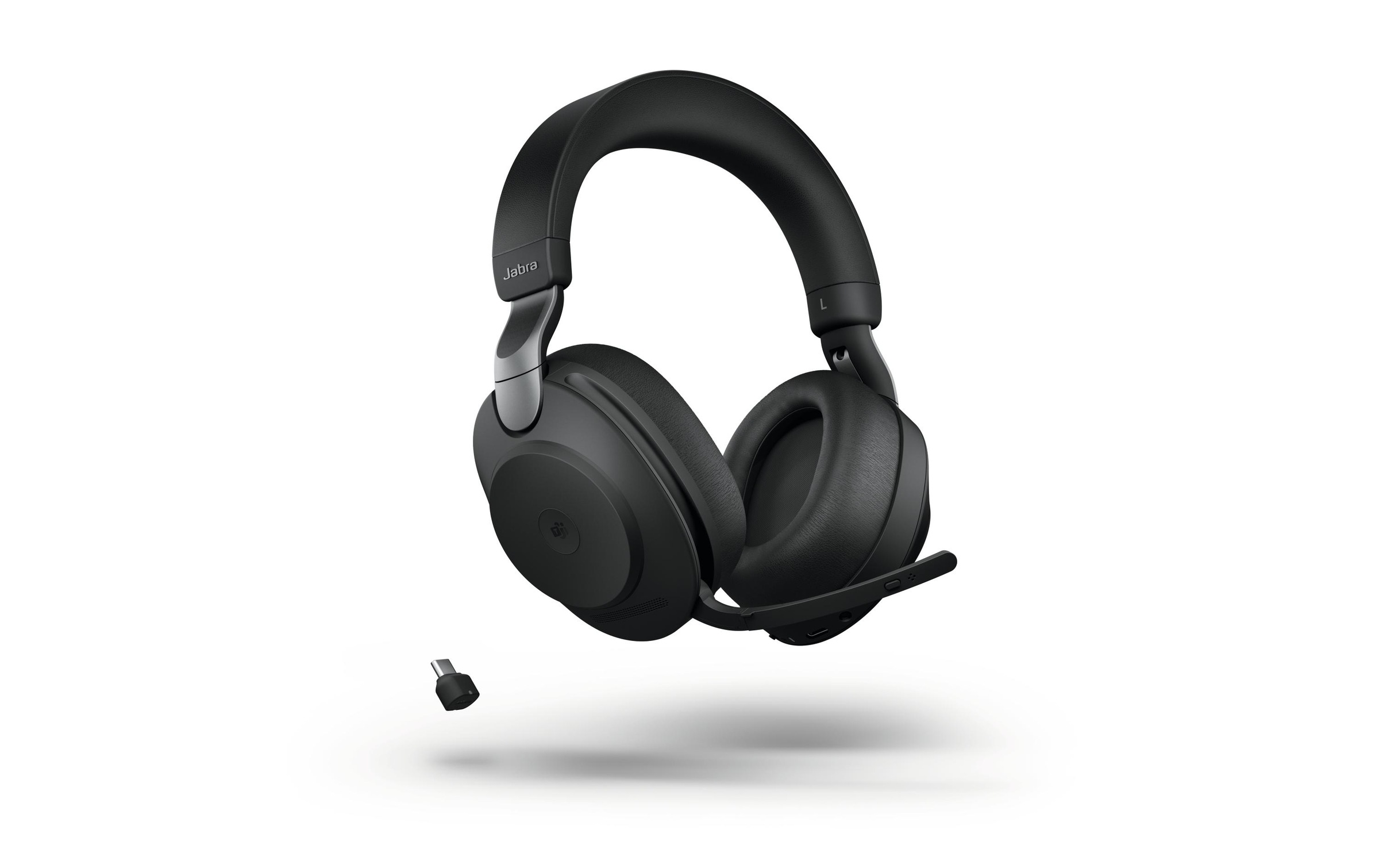 Jabra Headset »Evolve2 85 DUO MS Schwarz, USB-C, Ladestation«