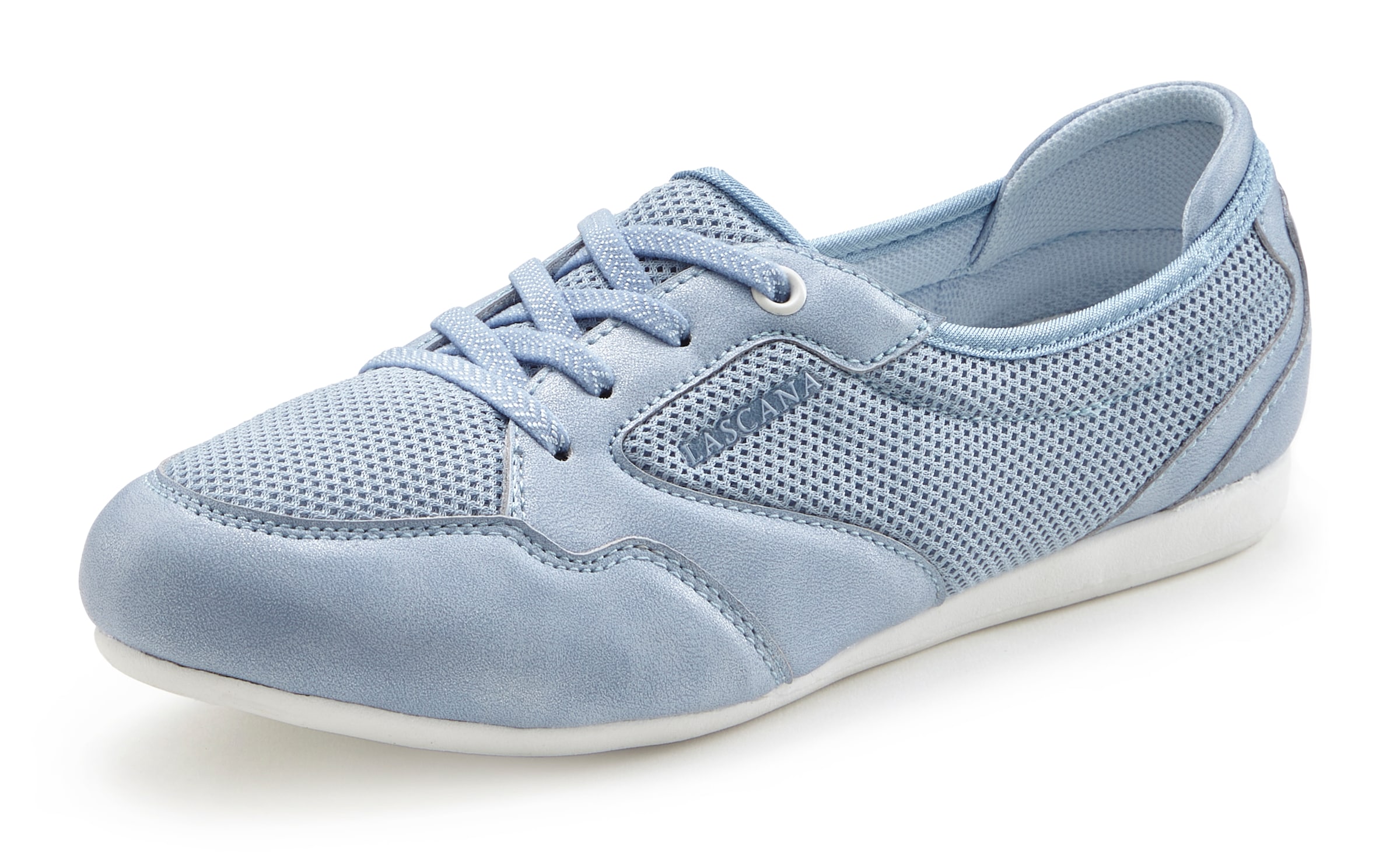 LASCANA Sneaker, Freizeitschuh, Halbschuh in modischer Mesh-Optik VEGAN