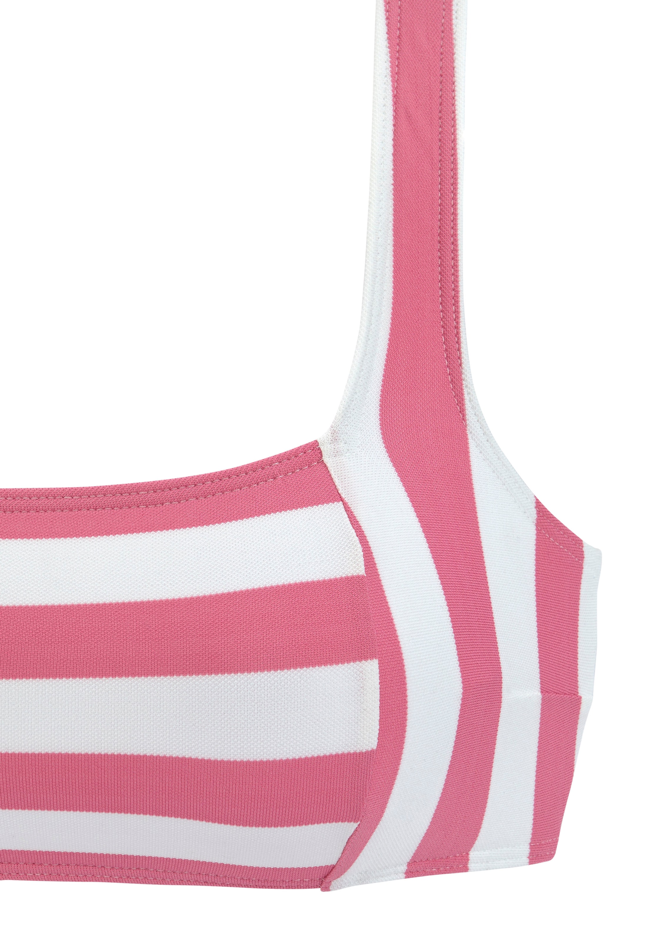 Venice Beach Bustier-Bikini, mit versandkostenfrei Streifen gewebten auf