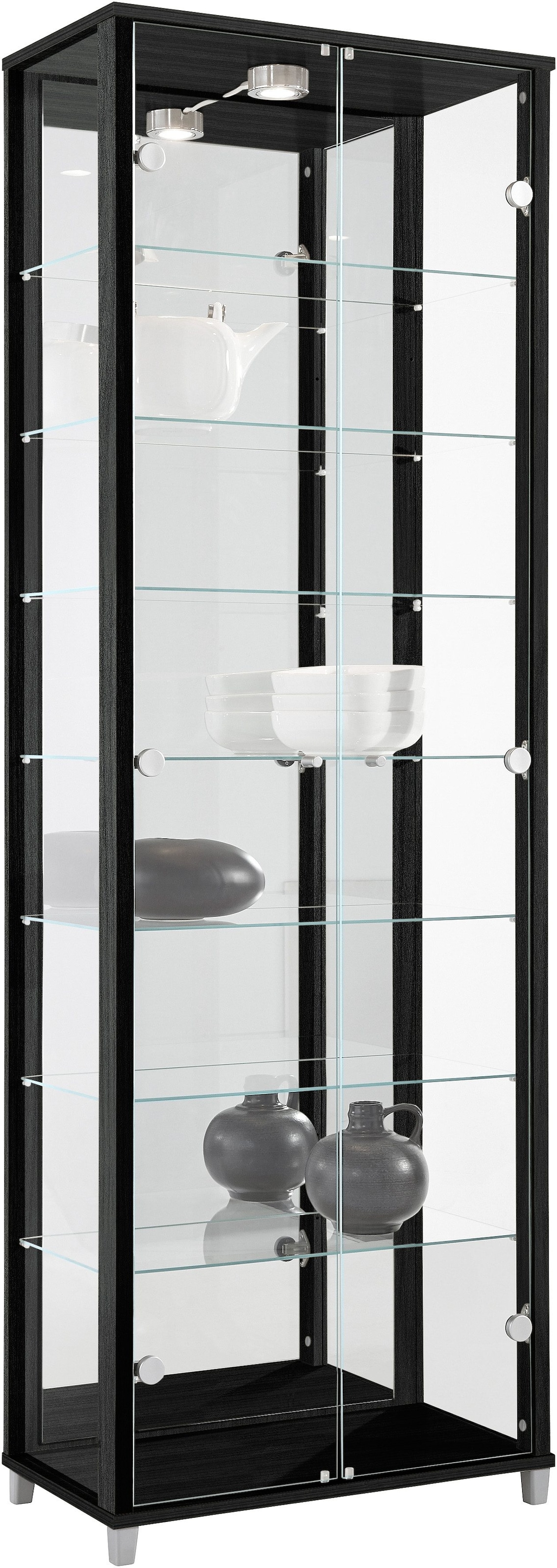 fif möbel Vitrine »OPTIMA«, Standvitrine/Glasvitrine 2x Glastür,perfekt für Sammler,Sammlervitrine