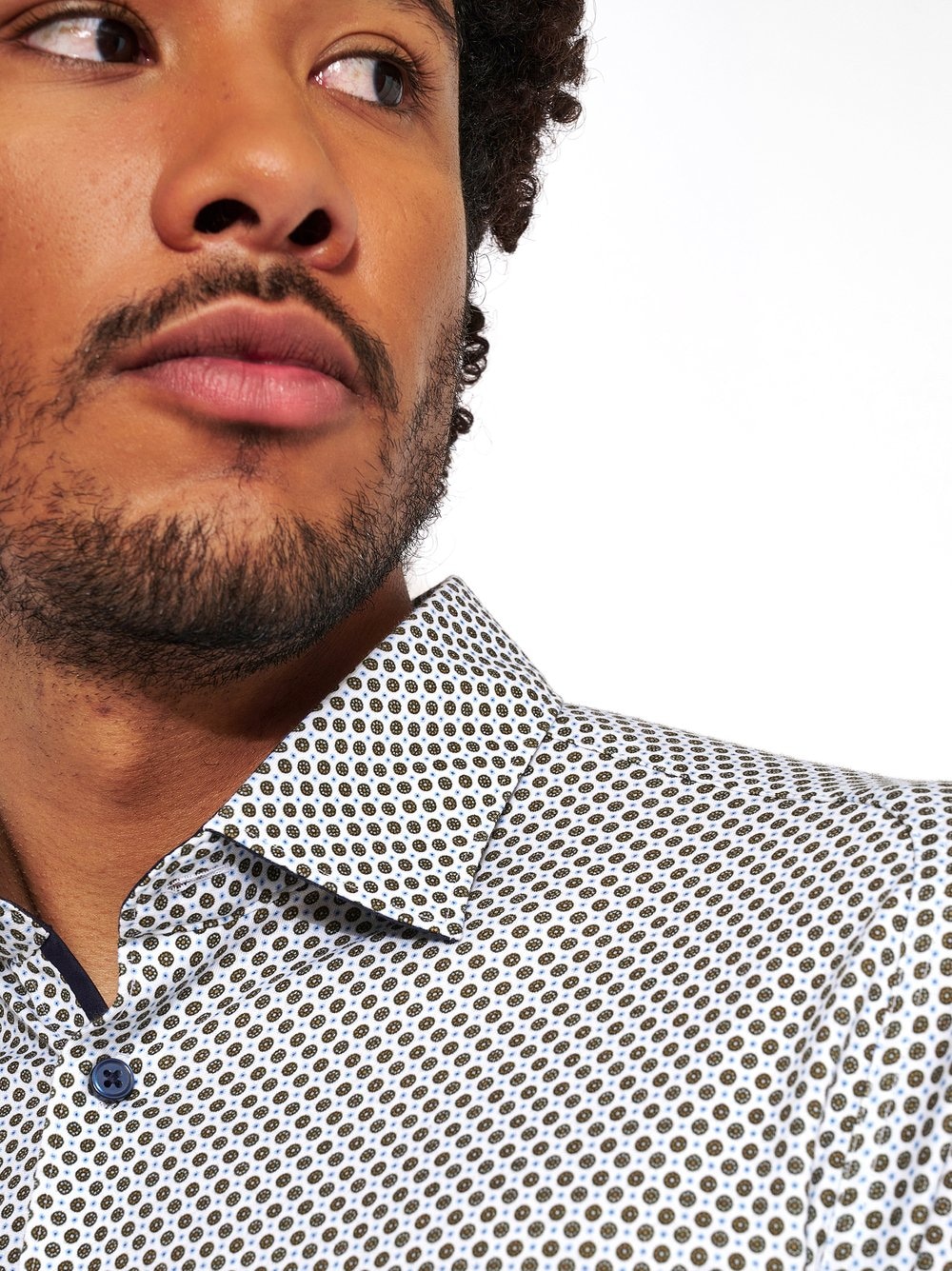 DESOTO Businesshemd »Jerseyhemd Casual Kent langarm«, Flexibler Stretch, mit Minimal Print, Kentkragen