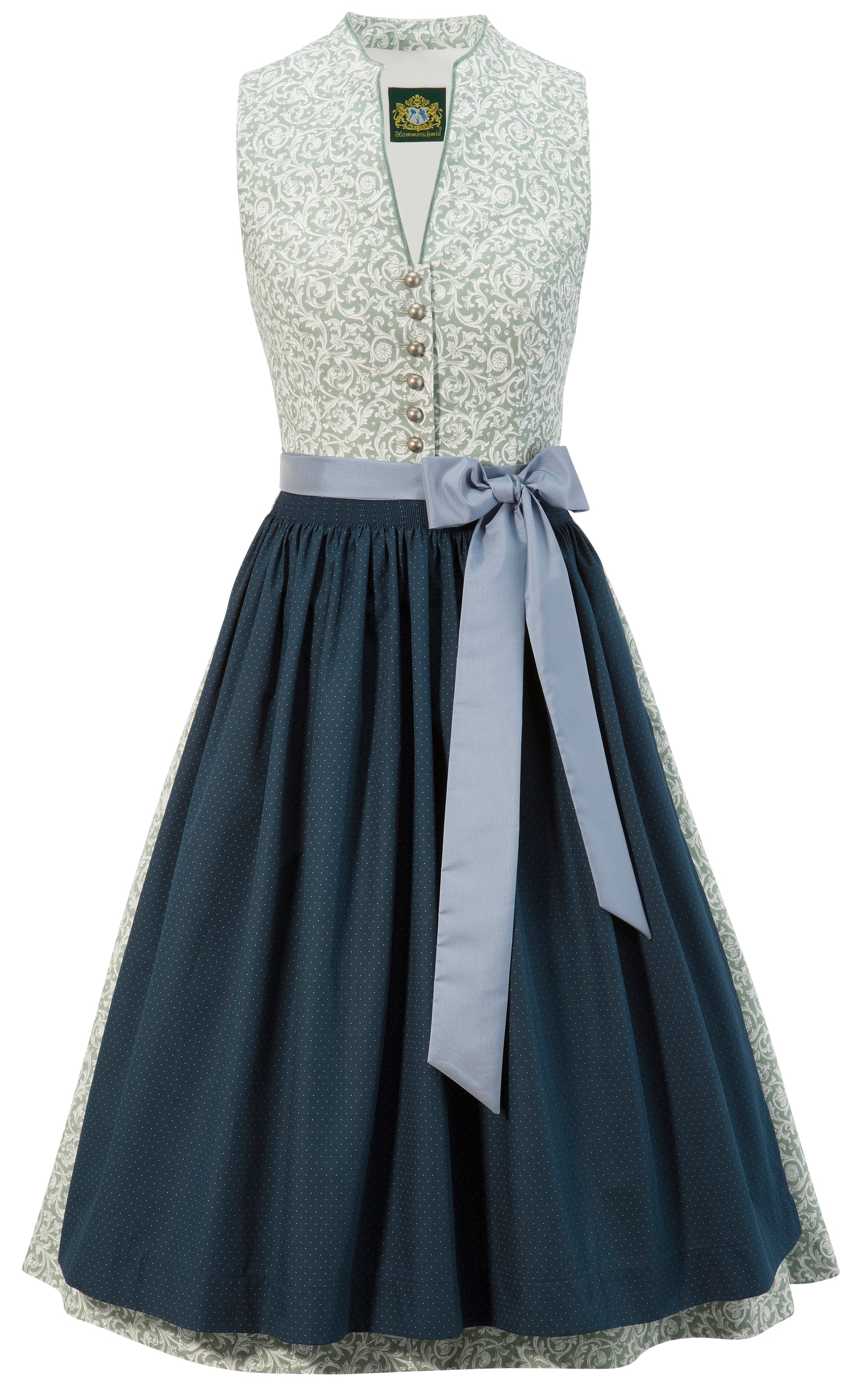 Dirndl midi mit trendigem Druckmuster
