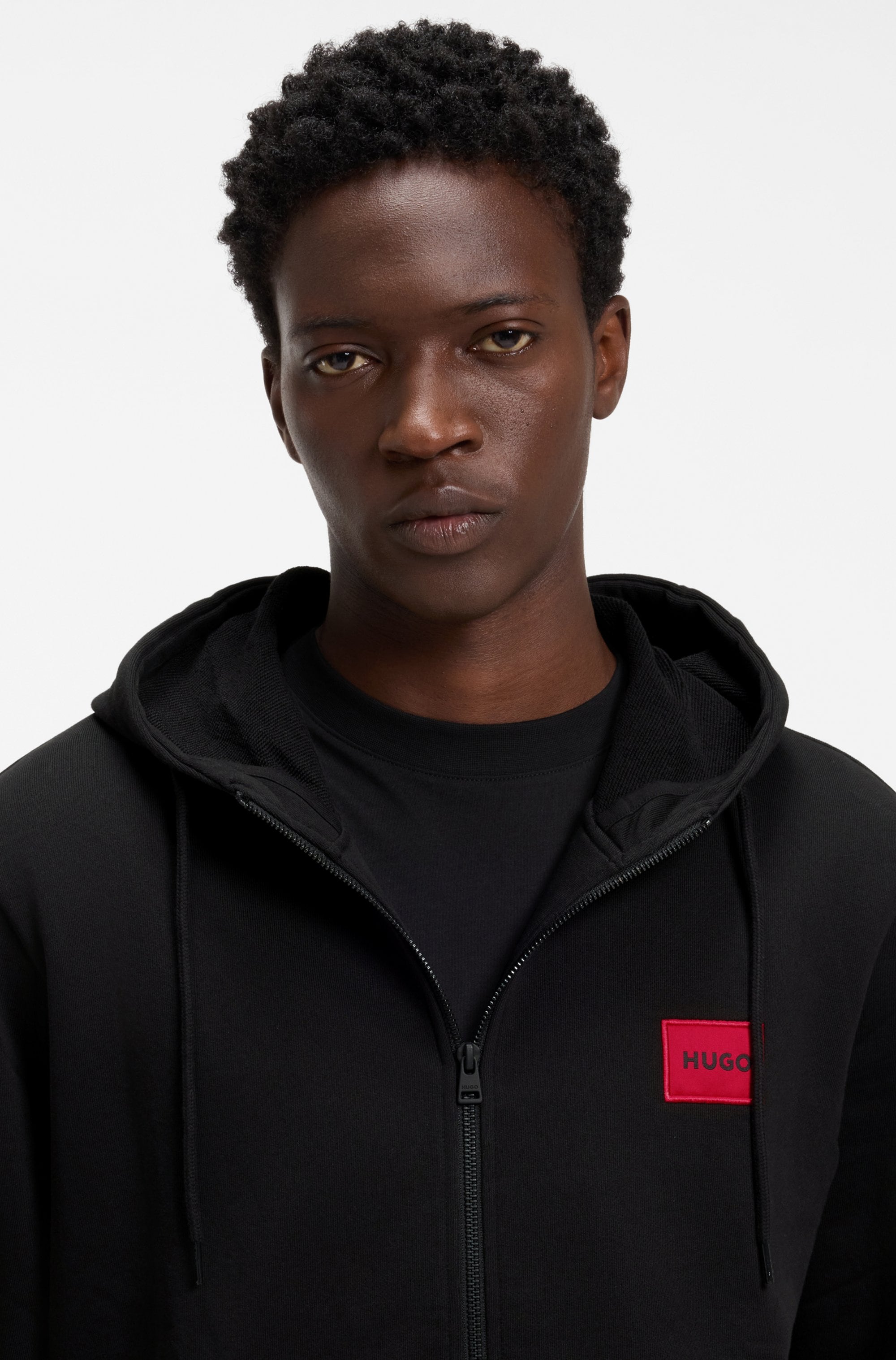 HUGO Kapuzensweatjacke »Daple« Kapuze mit Kordelzug, Regular Fit, HUGO Weblabel