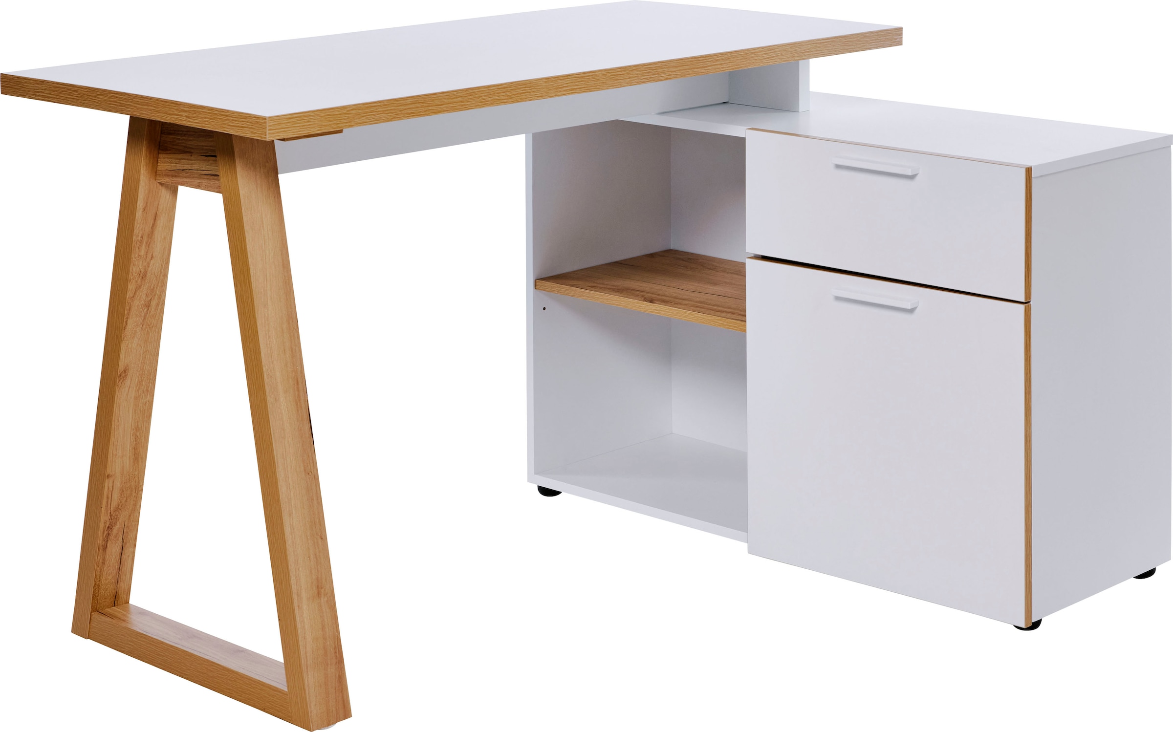 Image of Jahnke Eckschreibtisch "CLUB C 130 E" Eckschreibtisch, wechselseitig montierbar, Breite 130 cm