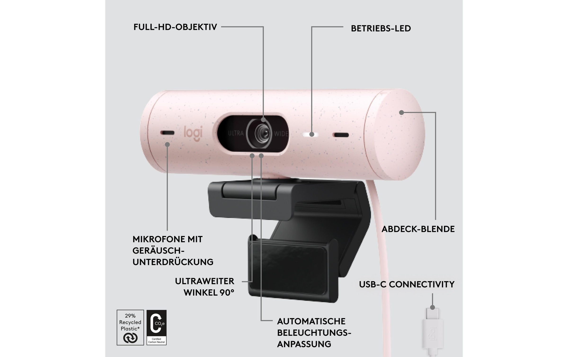 Webcam »Brio 500 rose«