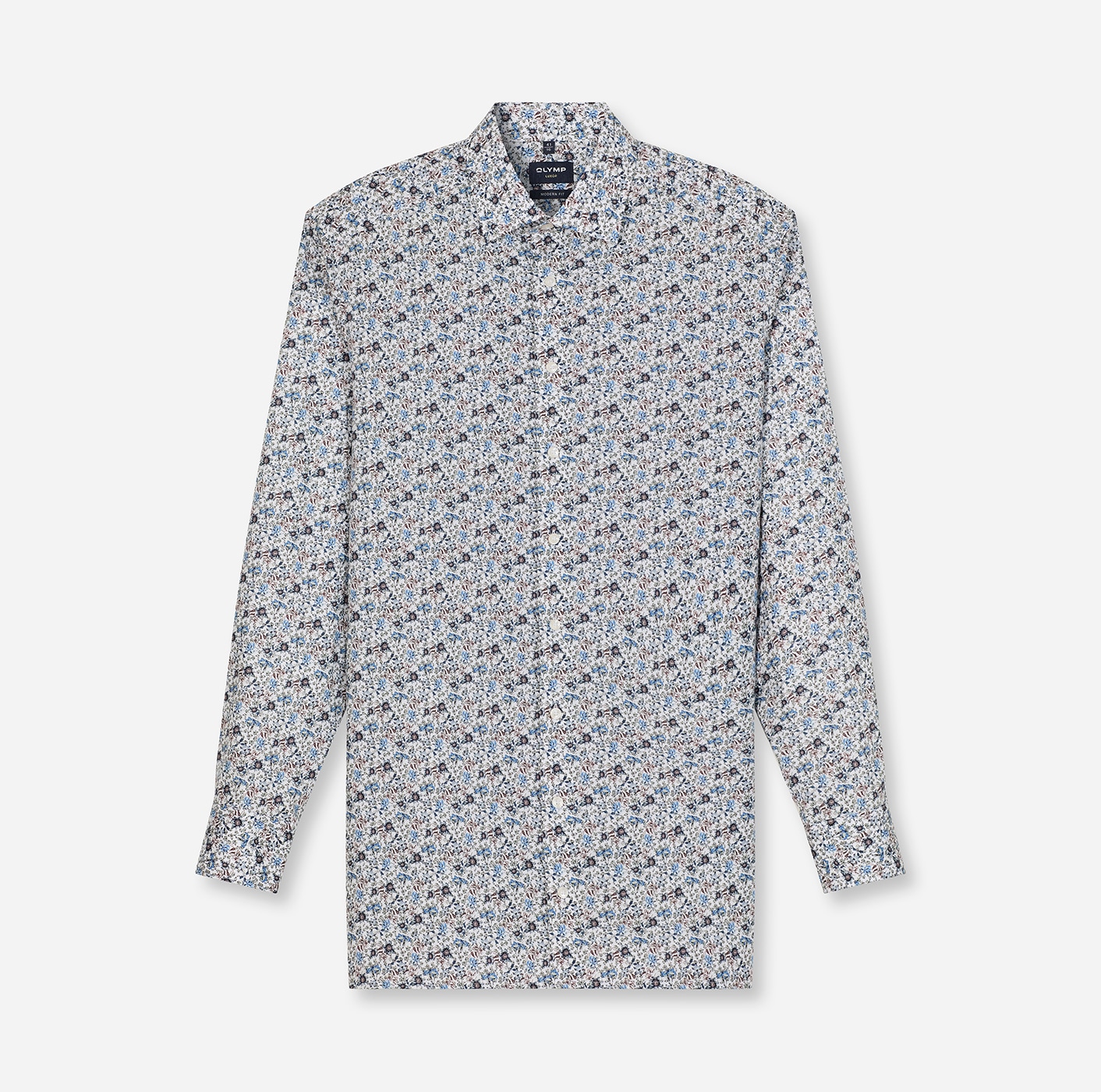 OLYMP Chemise à manches longues »Luxor modern fit« Modern Fit, Businesshemd, New-Kentkragen, gemustert