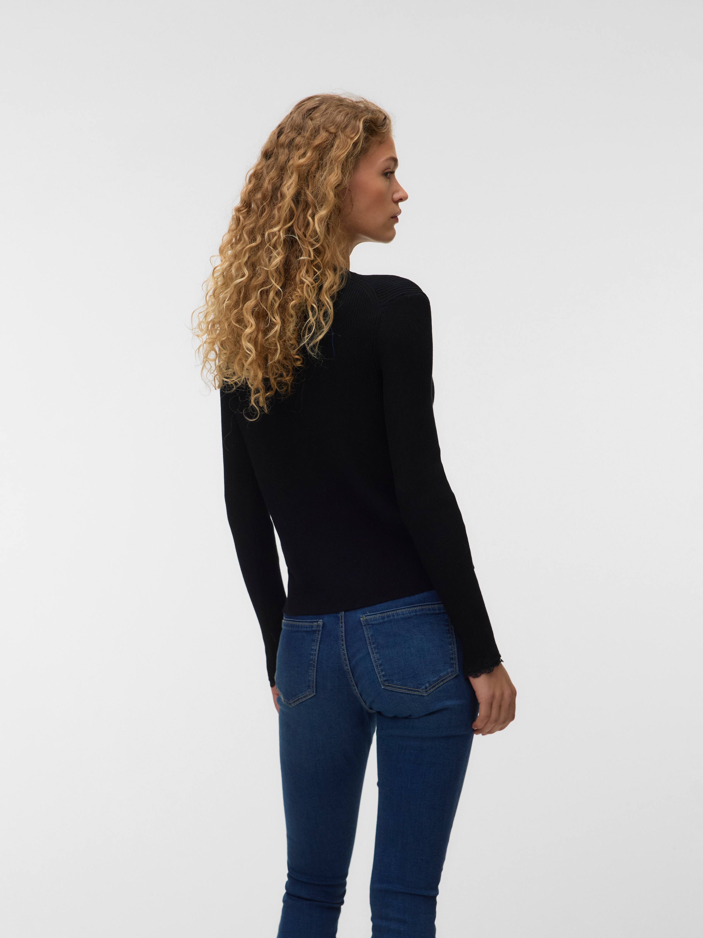 Vero Moda Veste en tricot »VMWONDER LACE LS O-NECK CARDIGAN NOOS« Viskosemischung, regular fit