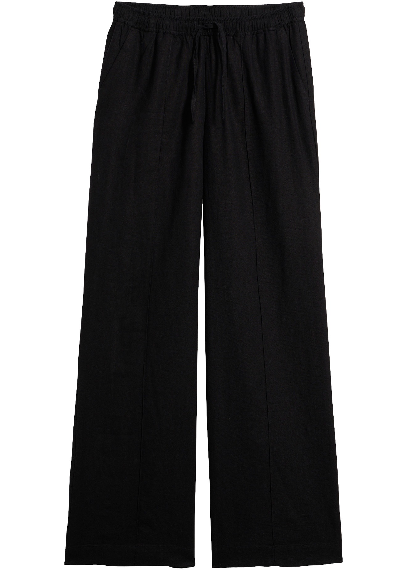 bonprix Palazzohose  weites Bein, verstellbarer Bequembund, aus Leinen und Viskose