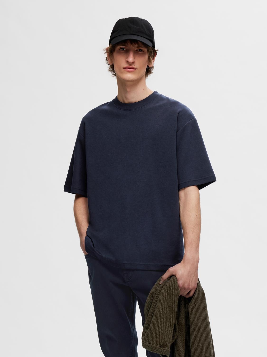 SELECTED HOMME T-Shirt »SLHLOOSEOSCAR SS O-NECK TEE NOOS«