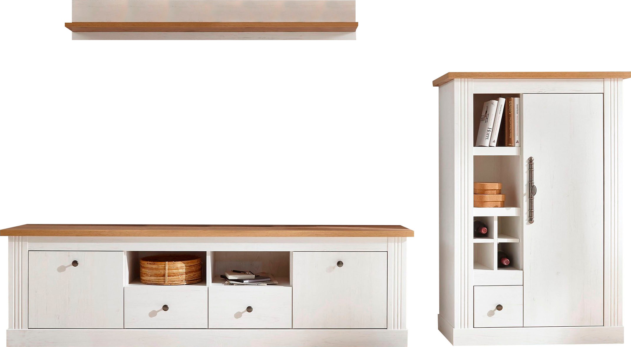 Image of Home affaire Wohnwand »Westminster«, (Set, 3 St.), im romantischen Landhausstil bei Ackermann Versand Schweiz