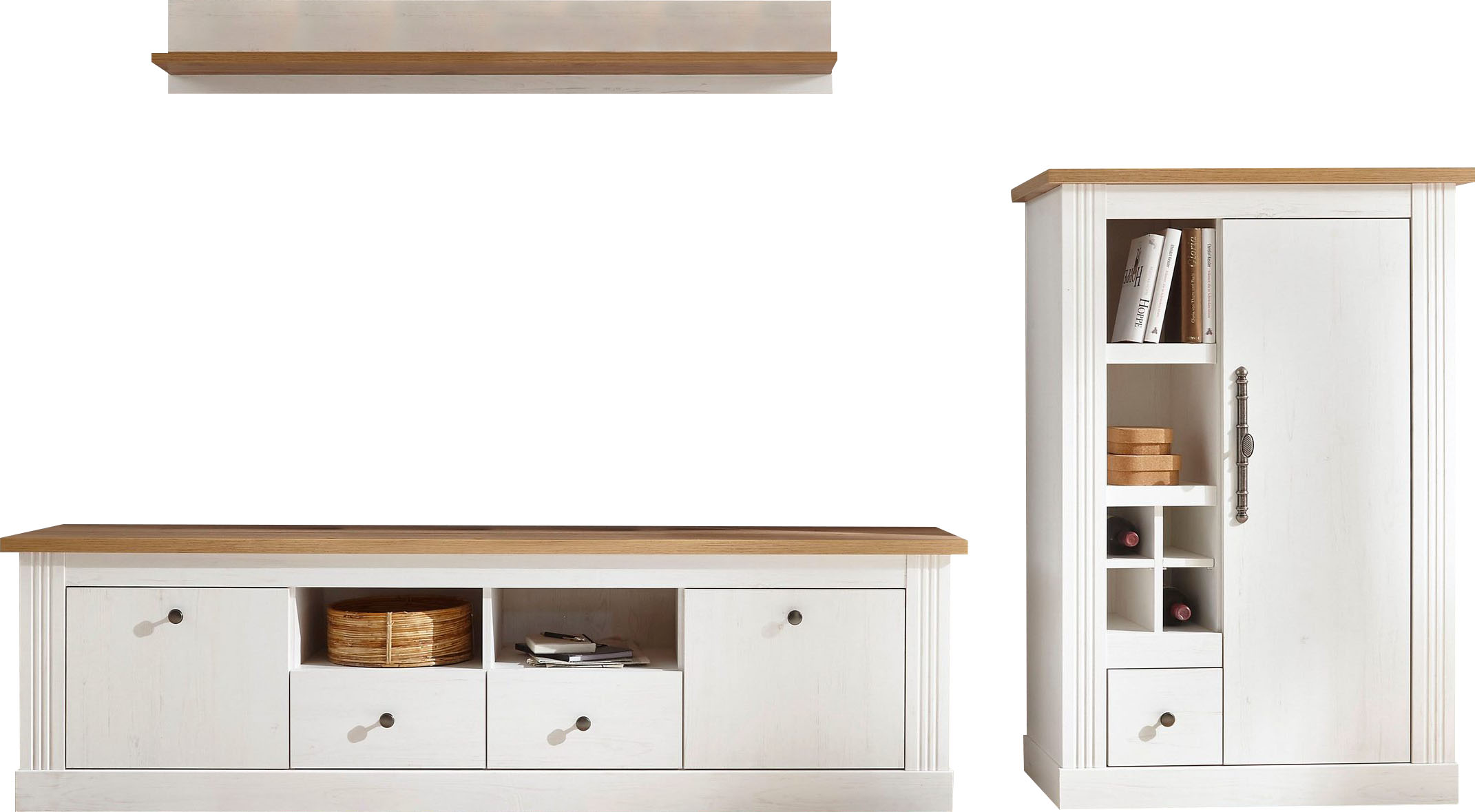 Wohnwand »Westminster«, (Set, 3 St.), im romantischen Landhausstil