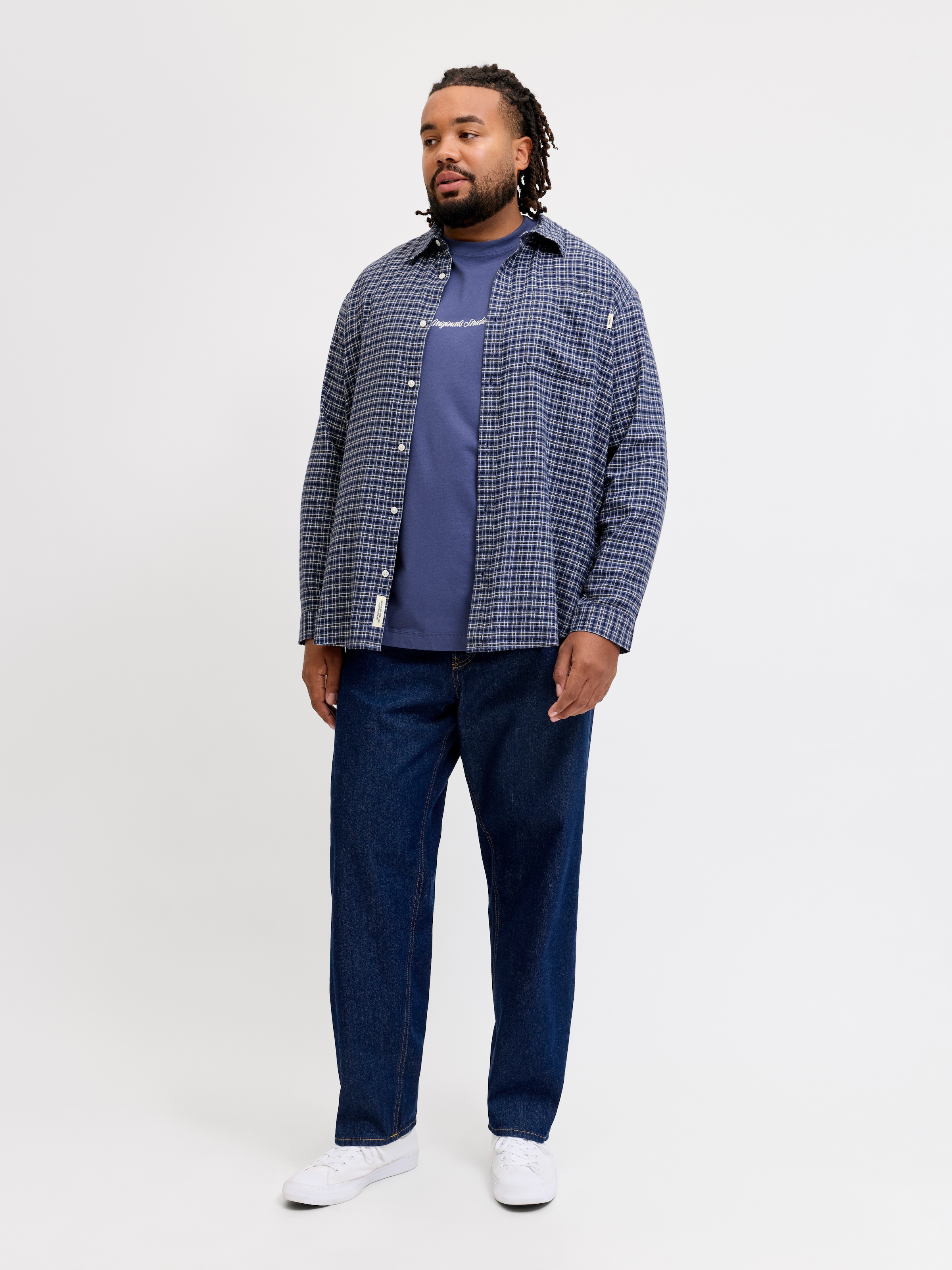 Jack & Jones PlusSize Langarmhemd »JORFREDERIKSBERG FLANNEL SHIRT L/S PLS« Baumwolle, regular fit