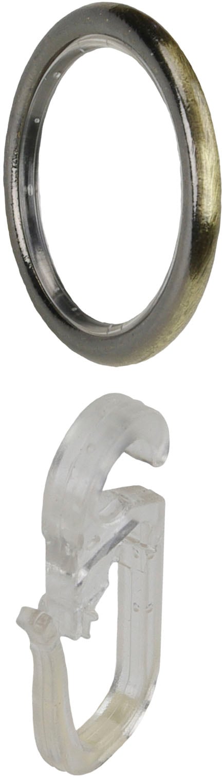 Image of Liedeco Gardinenring "Gardinenring, Stilring, Ringe für Gardinenrohre 16 mm "Esperanca"" Gardinenring mit Faltenlegehaken