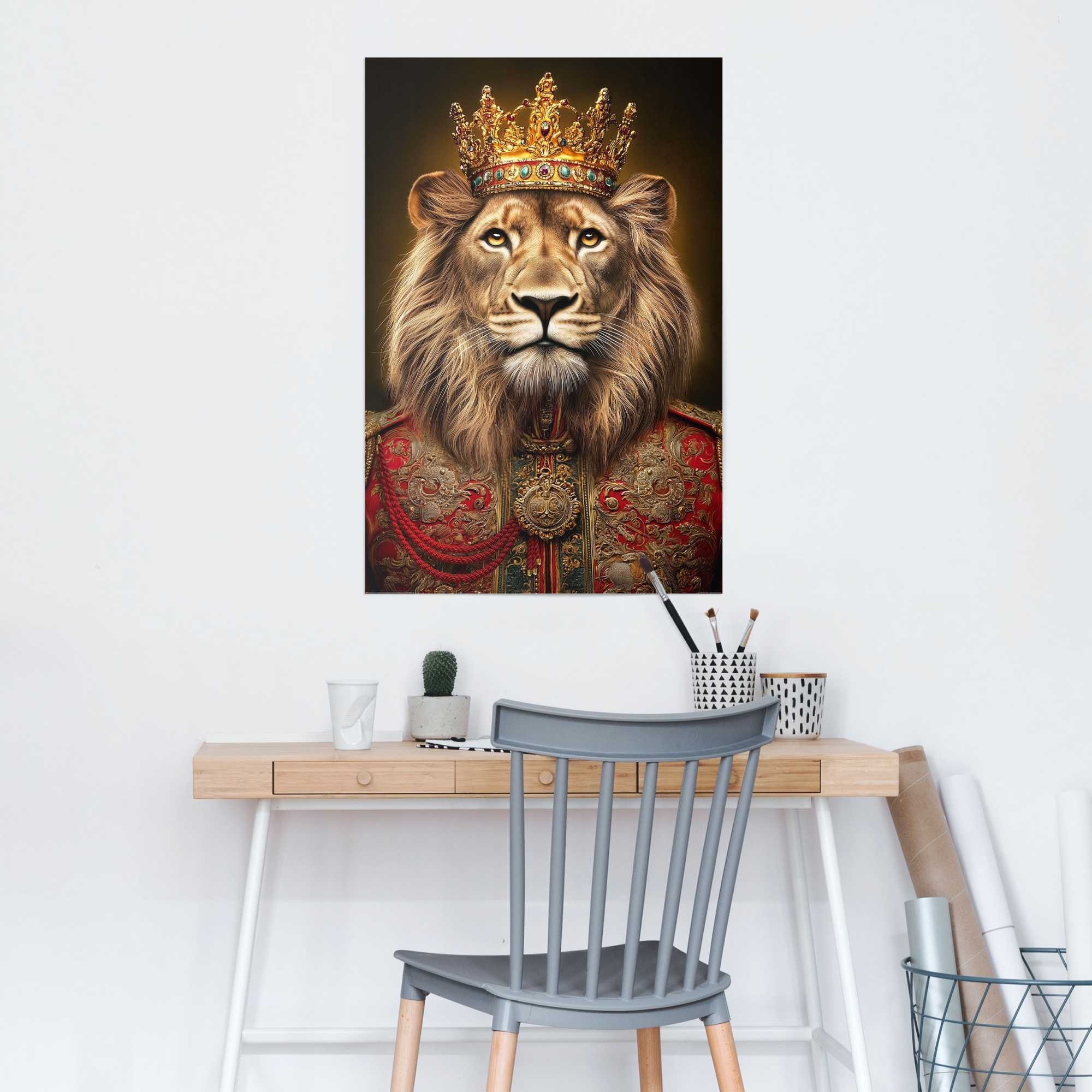 Image of Reinders Poster "Goldene Majestät" Tiere 1 Stk. tlg. Hobbyraum - Schwarz - Bilderdruckpapier - Tiere - 61x91,5 cm