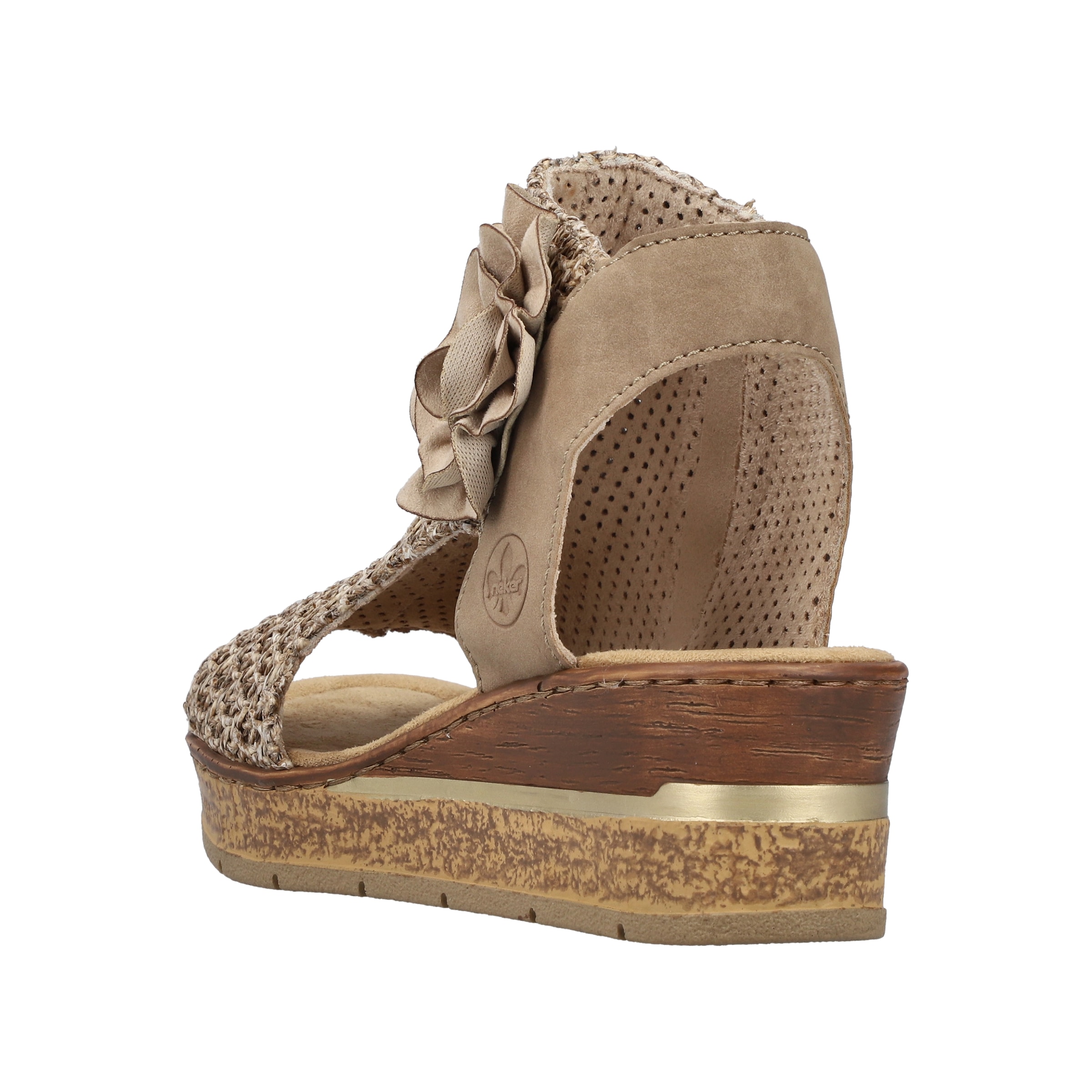 Rieker Sandales à tige  Sandale compensée, chaussure d'été, sandalette à plateforme avec fleur