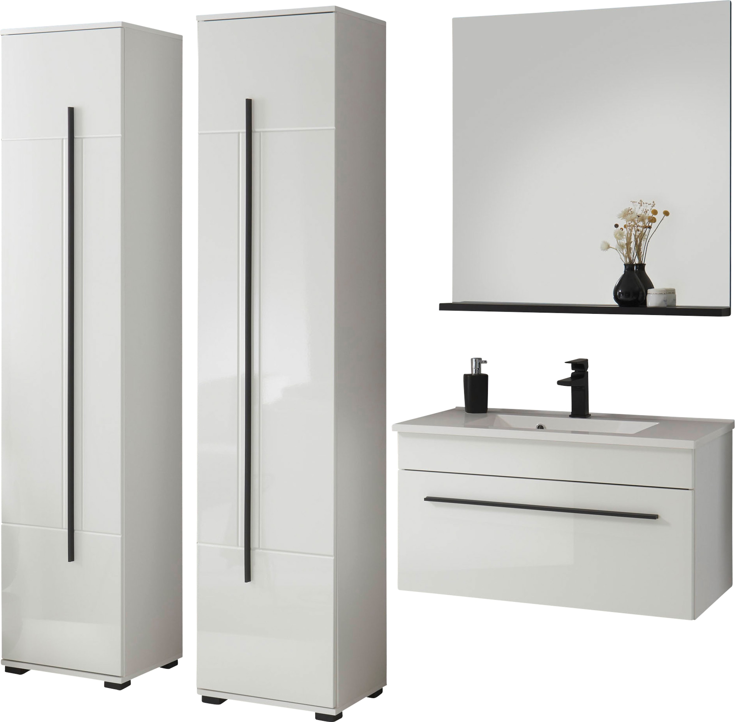 Image of Home affaire Badmöbel-Set "Cantara, Bad im modernen Design, 4-teiliges Badezimmer" Set, 4 Stk. tlg.