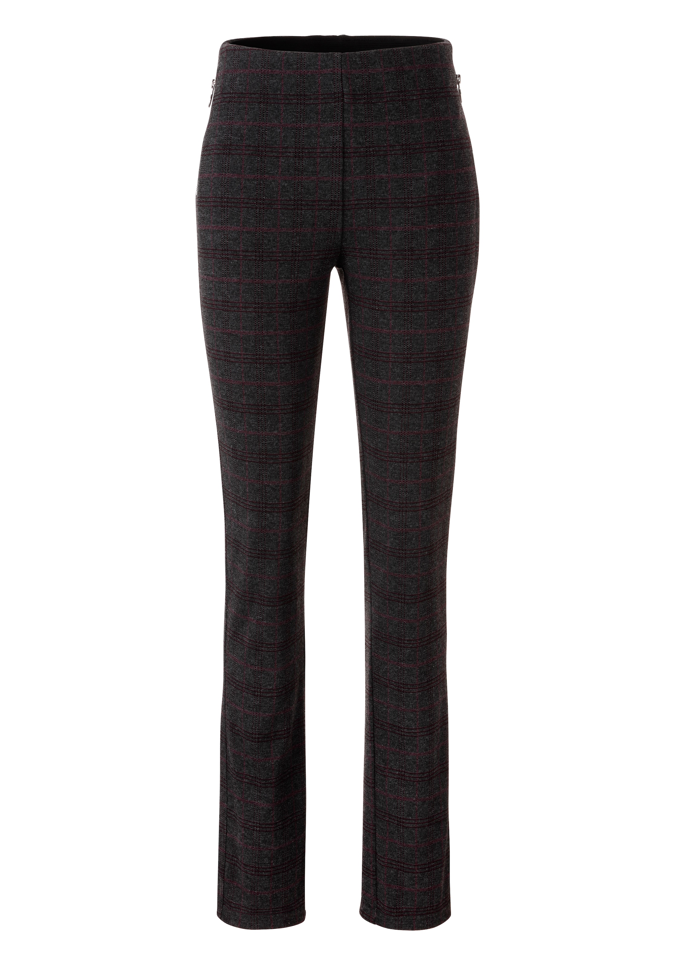 Aniston CASUAL Pantalon à enfiler  dans un discret motif carreaux aux couleurs tendance - NOUVELLE COLLECTION