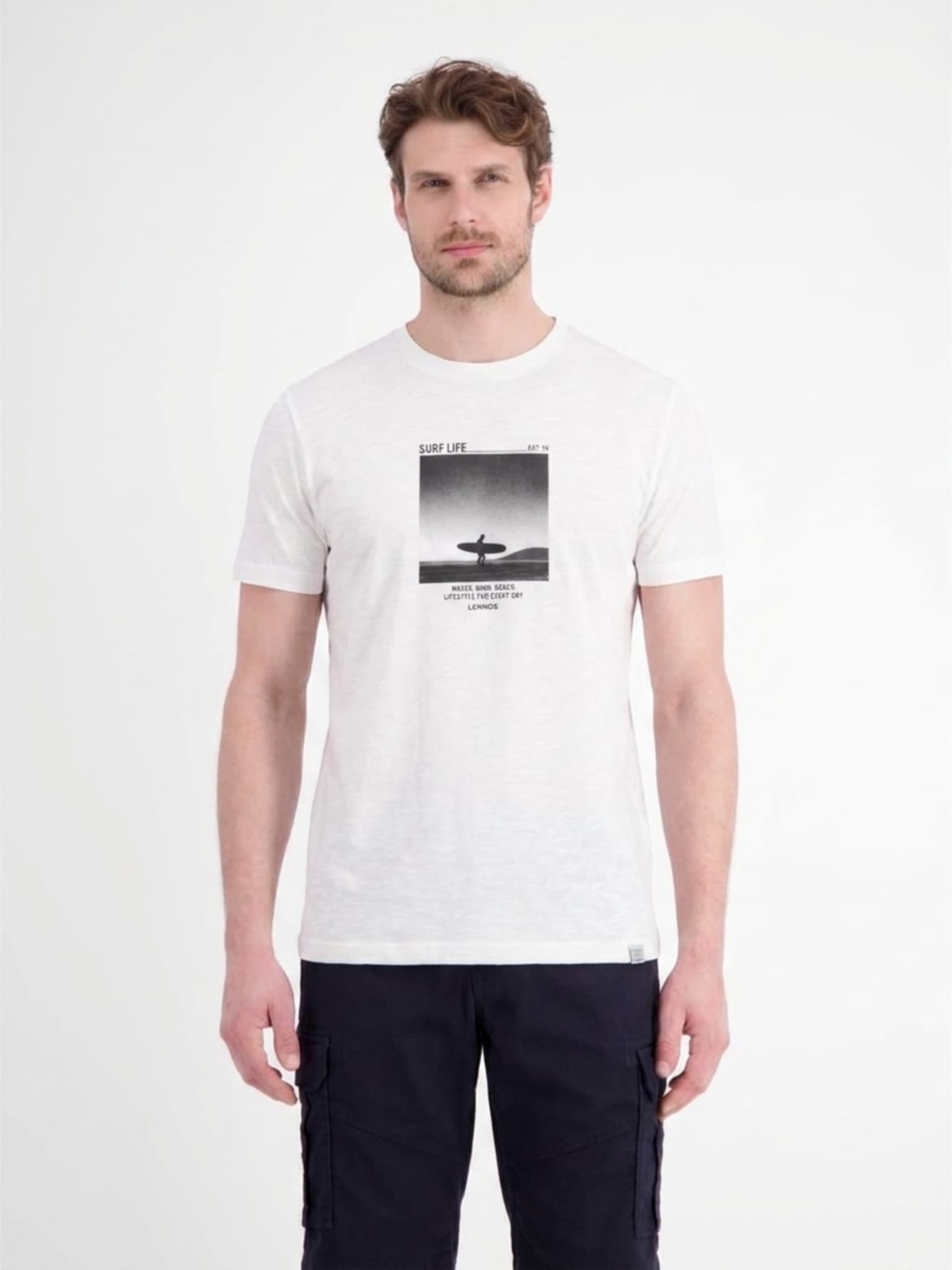 LERROS T-shirt à manches courtes T-shirt d'été avec imprimé