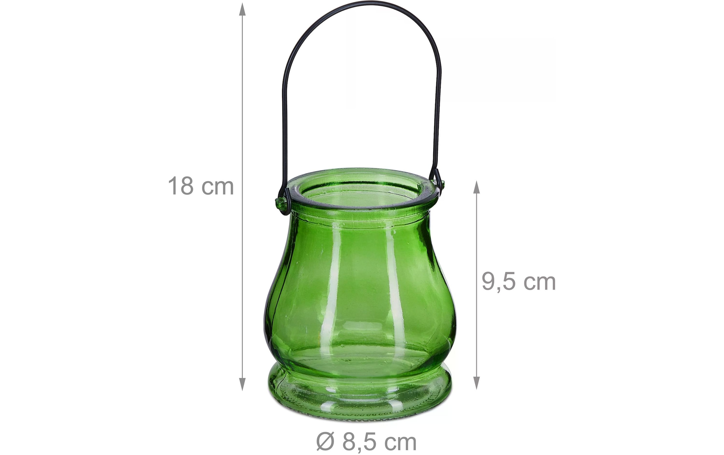 relaxdays Windlicht »Summer 45421 cm Glas und Metall 12 Stück«