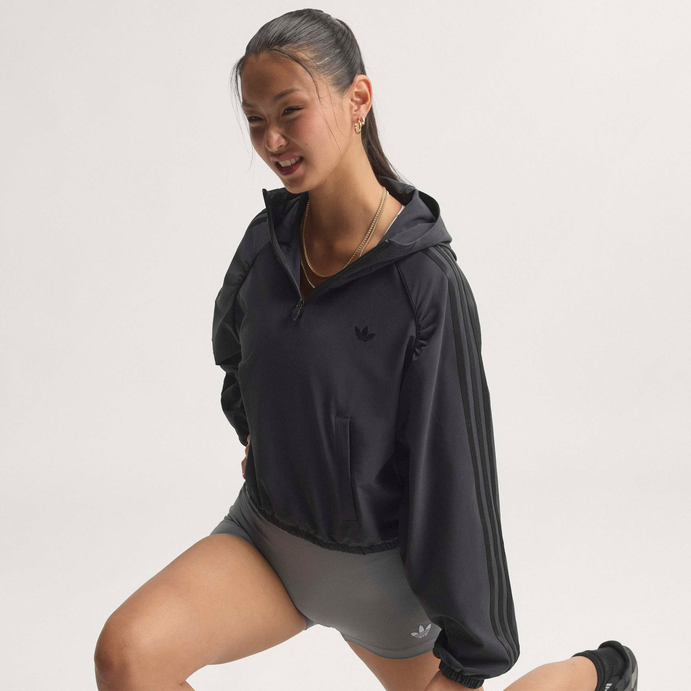 adidas Performance Sweatshirt »ADIDAS ORIGINALS SPORT COVERUP«, locker geschnittene Half-Zip Trainingsjacke
