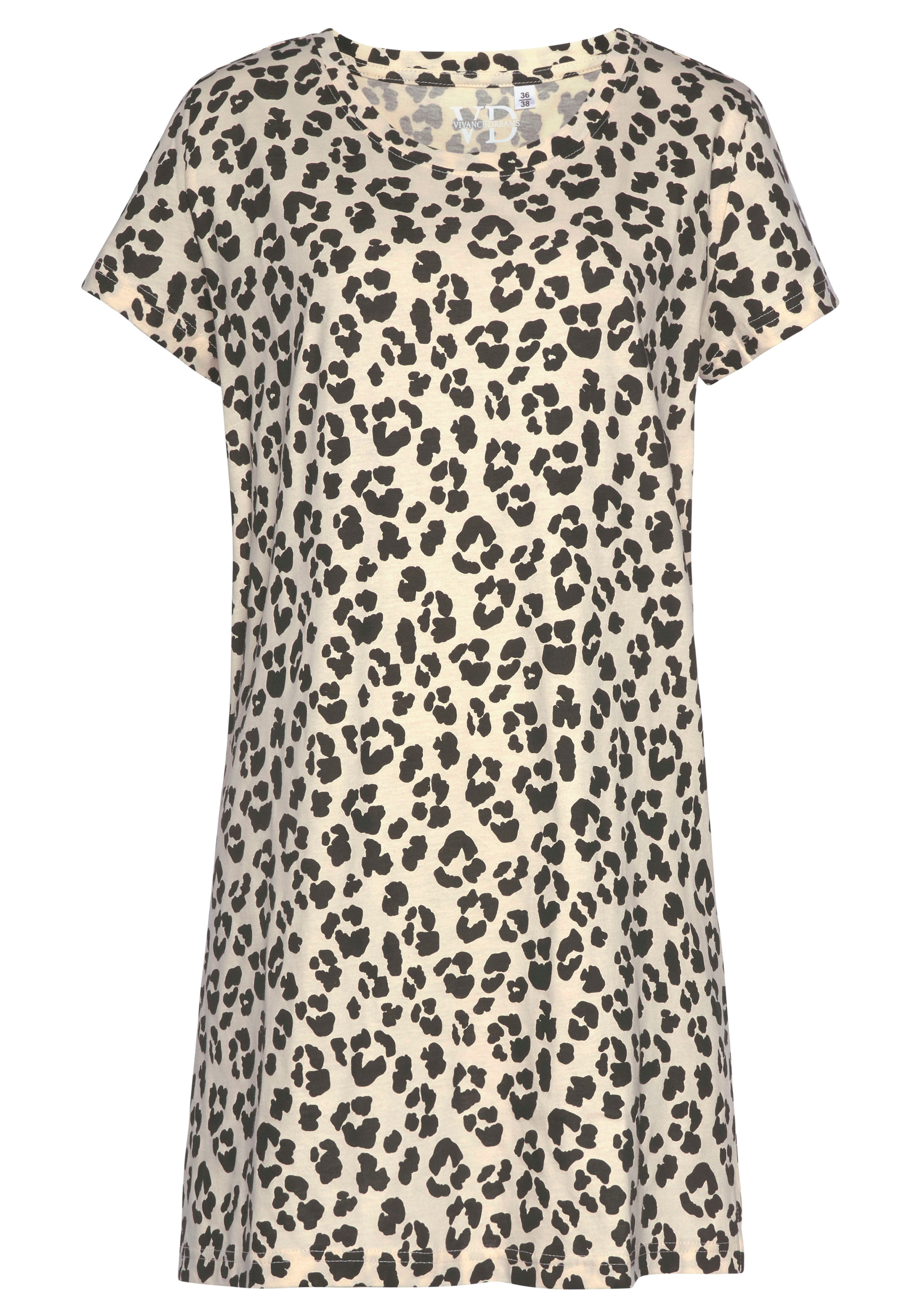Vivance Dreams Sleepshirt, (2er-Pack), mit Leo-Muster