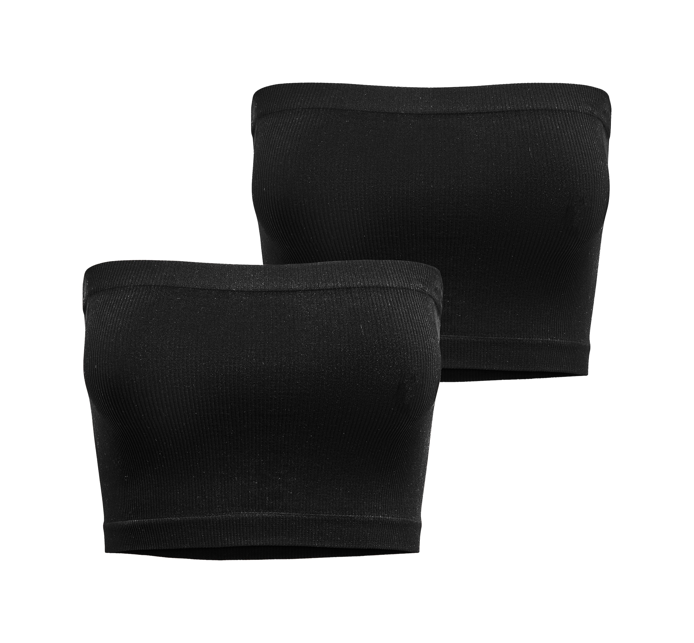 Image of ONLY Bandeau-BH "ONLVICKY RIB SEAMLESS 2-PACK BANDEAU TOP" Packung, 2 Stk.