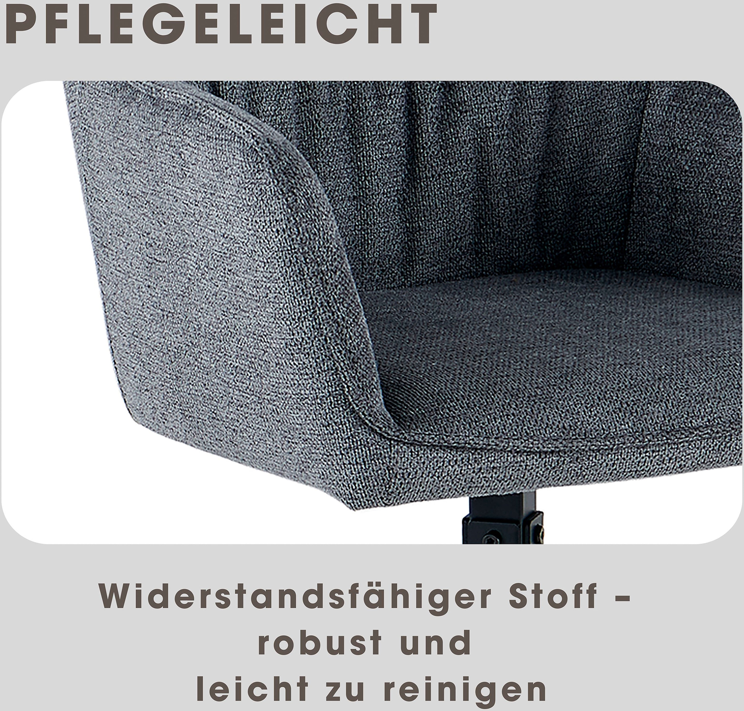 GOODproduct Esszimmerstuhl »Turin« (Set) 2 Stk.moderner Stuhl, 360 Grad drehbar, mit hochwertigem Strukturstoff