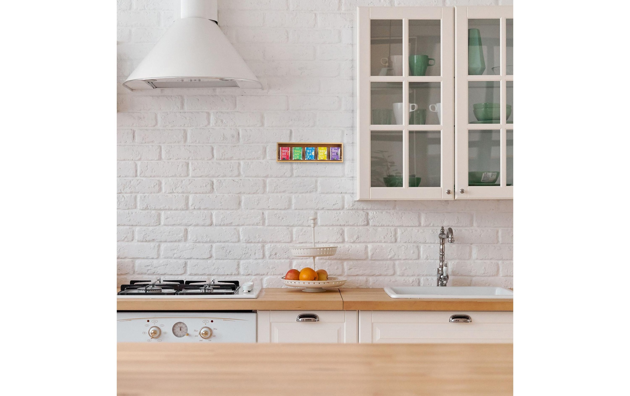 relaxdays Teebox »Braun« 1 Stk. tlg. Holzart: Bambus (China)