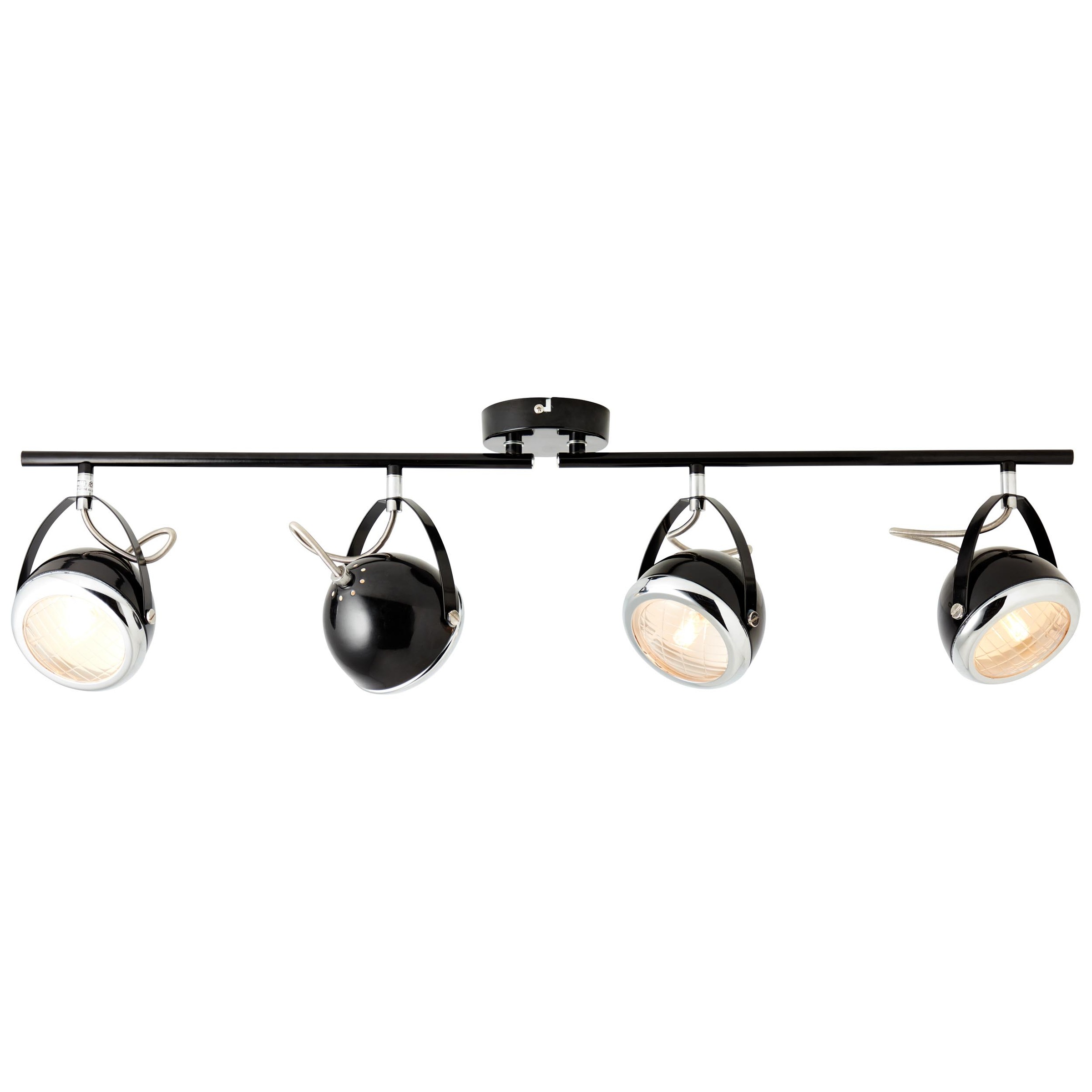 Image of Brilliant Leuchten Deckenstrahler »Rider«, G9, 1 St., Spotrohr 4flg schwarz glanz/chrom bei Ackermann Versand Schweiz