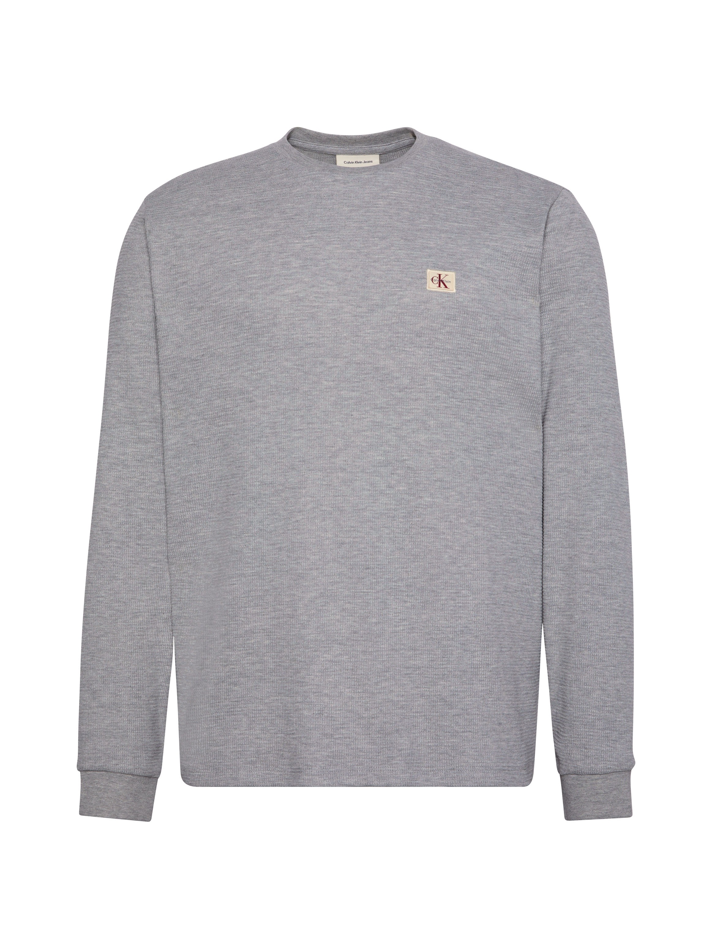 Calvin Klein Jeans T-shirt à manches longues »LS WAFFLE BADGE CREWNK TEE« Mit Rundhalsausschnitt