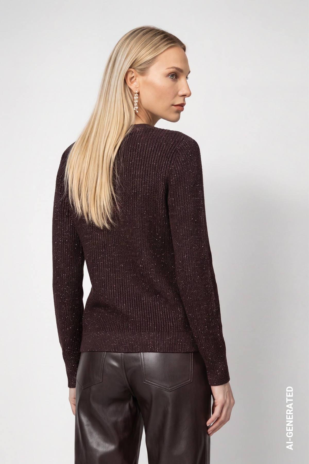 Monari Rundhalspullover »Pullover Basic Lurex« Regular fit mit Rundhalsausschnitt