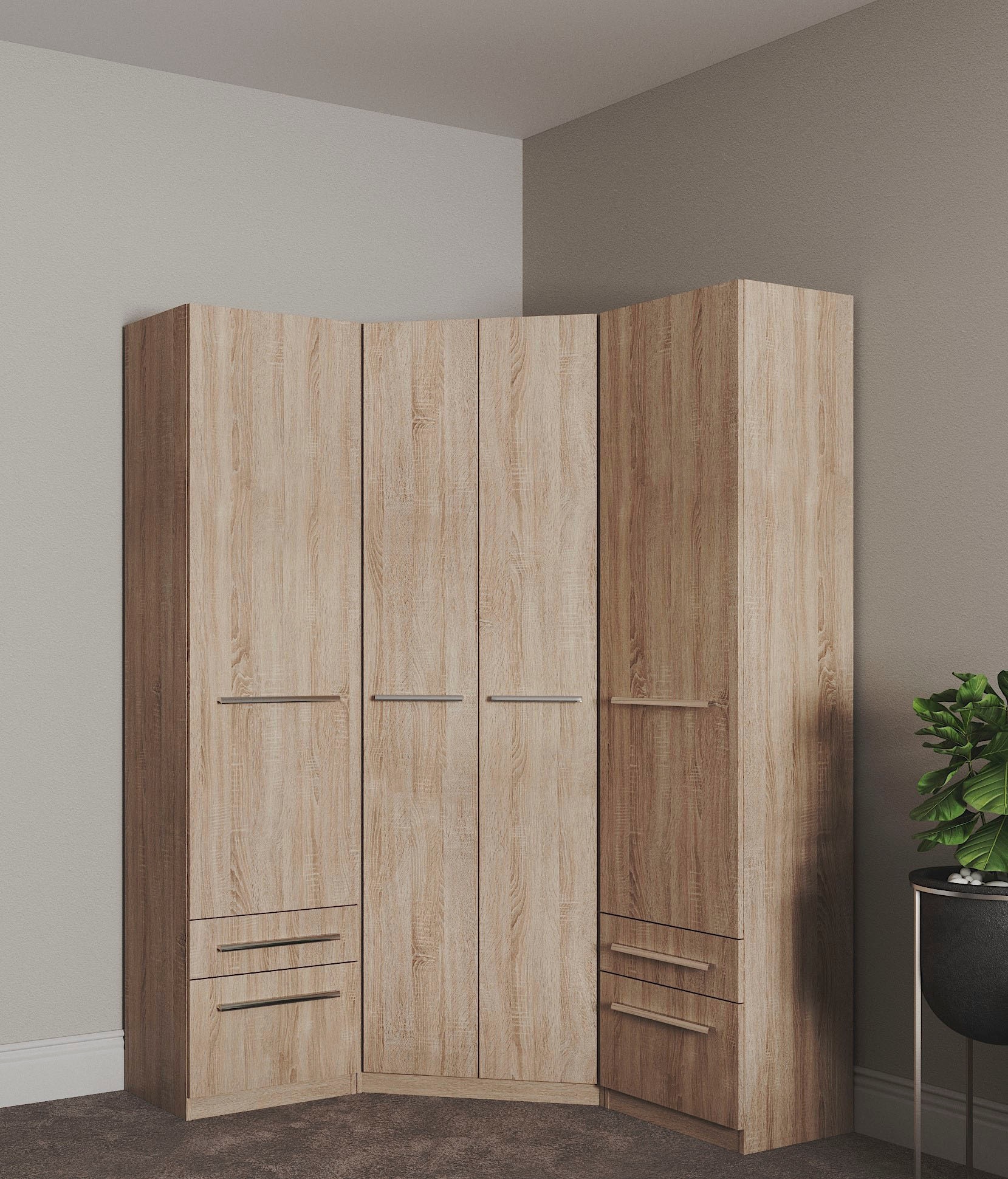 priess Armoires à vêtements »Schrank Garderobe Wäscheschrank Barcelona in 5 Breiten« viel Stauraum, geräumige Schubkästen, mit Spiegel, MADE IN GERMANY