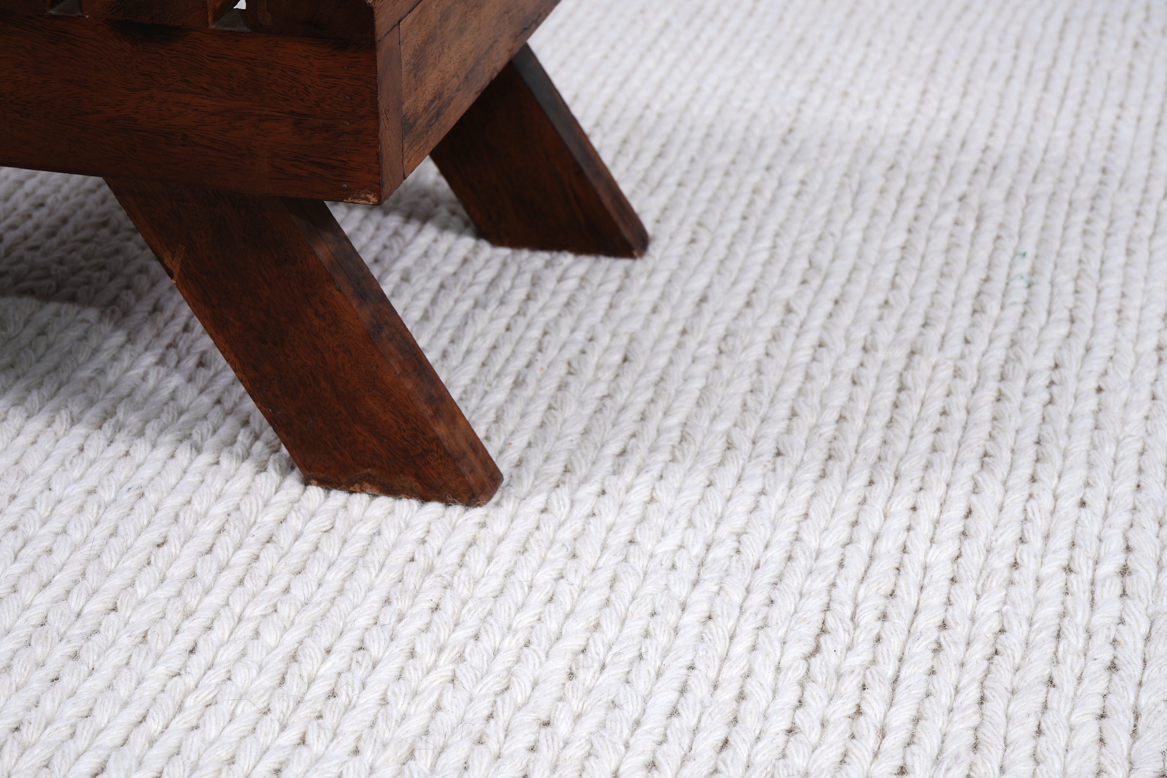 my home Wollteppich »Tonem, Wolle«, rechteckig, 12 mm Höhe, Handweb, Strickmuster, Teppiche, Wohnzimmer, Schlafzimmer, Esszimmer