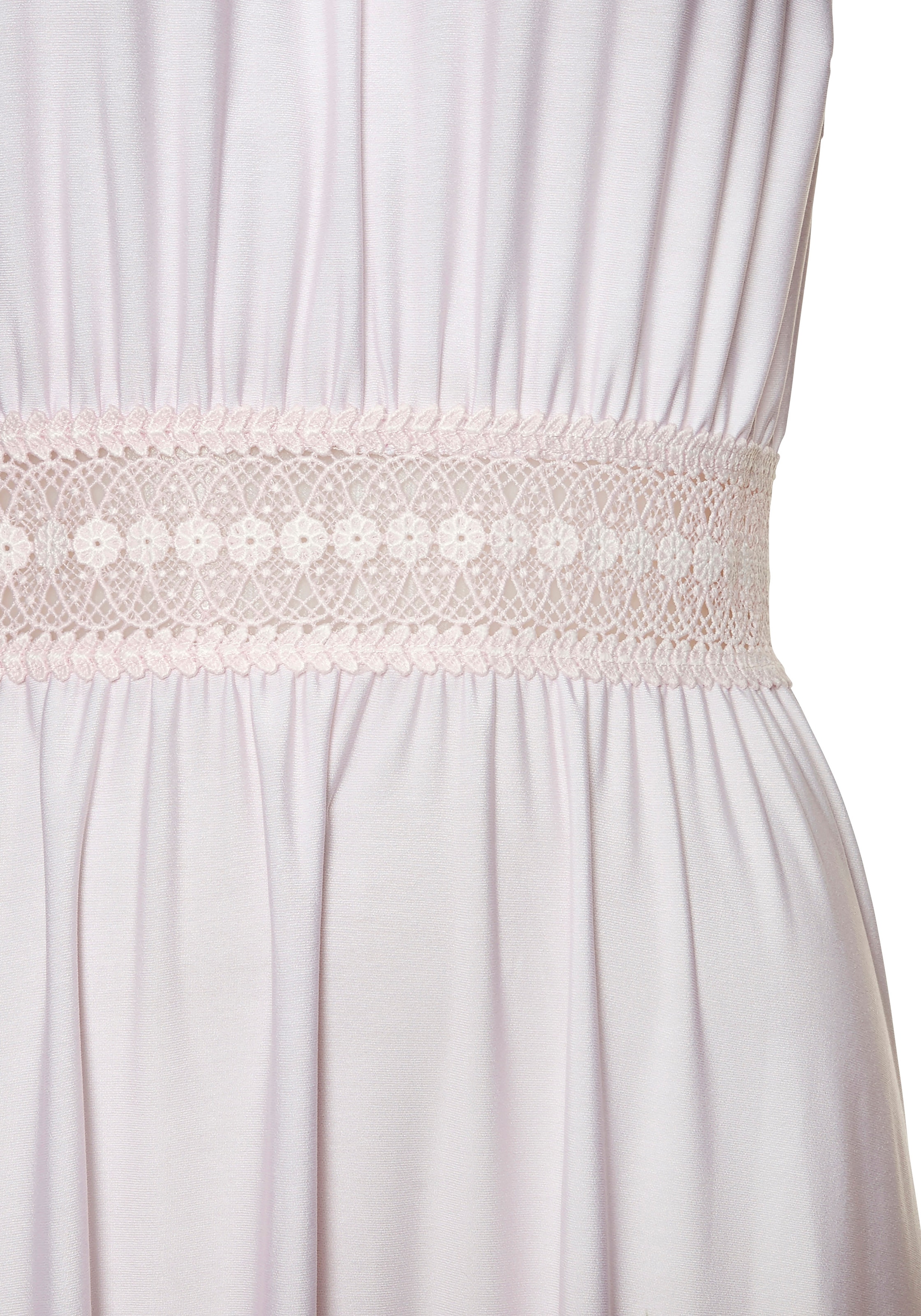 LASCANA Maxi robe »aus glatter bügelfreier Ware« mit Blumendruck, Sommerkleid mit Spitzeneinsatz, Jerseykleid, festlich