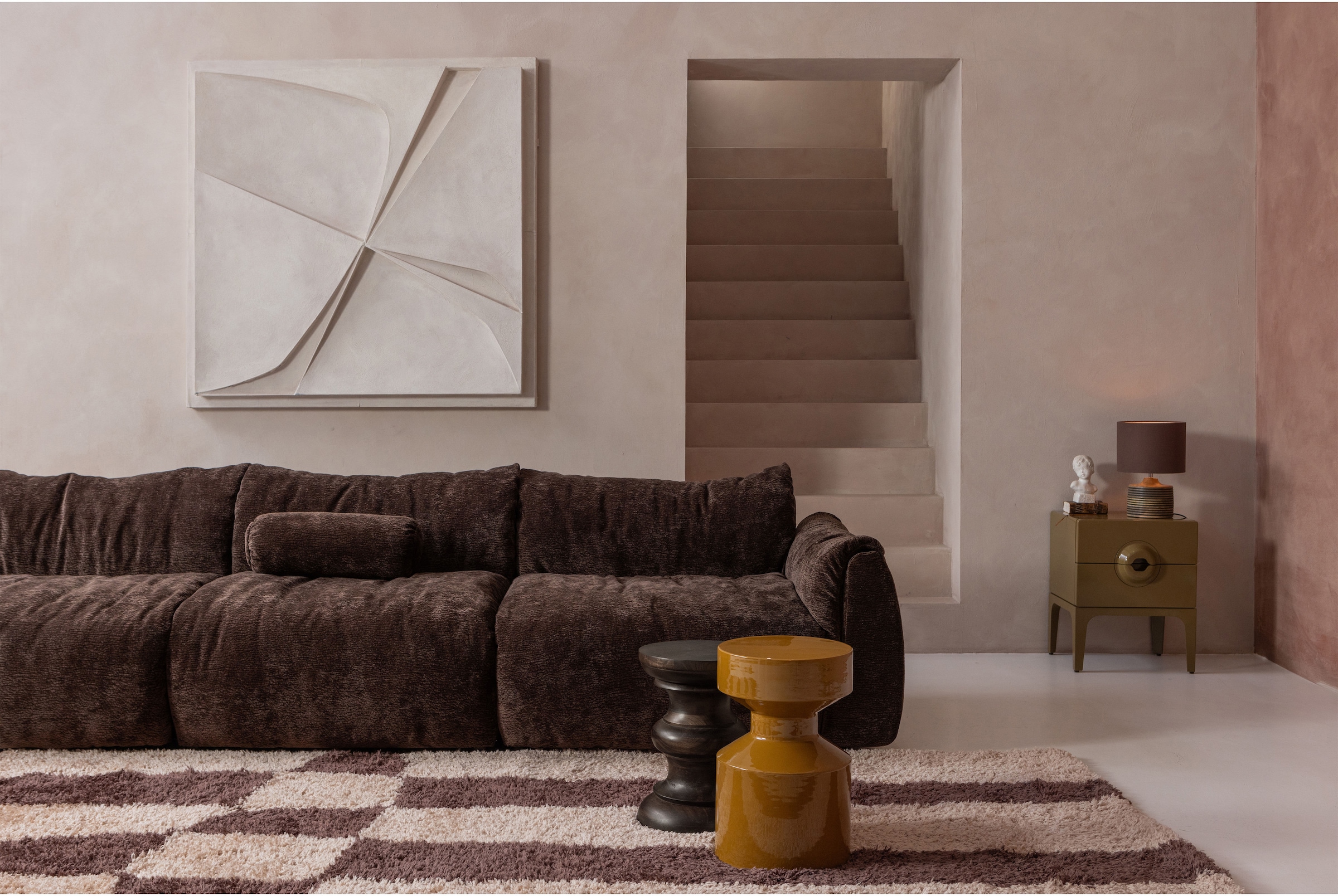 WOOOD Table d'appoint »Ferry mit Chromoberfläche und Metallkonstruktion B 30 x T 30 x H 47 cm«